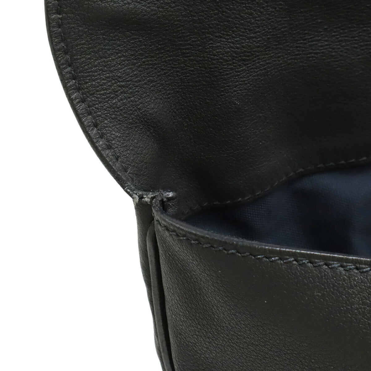 Hermes Black Taurillon Clemence Leather Shoulder Bag (Pre-Owned)