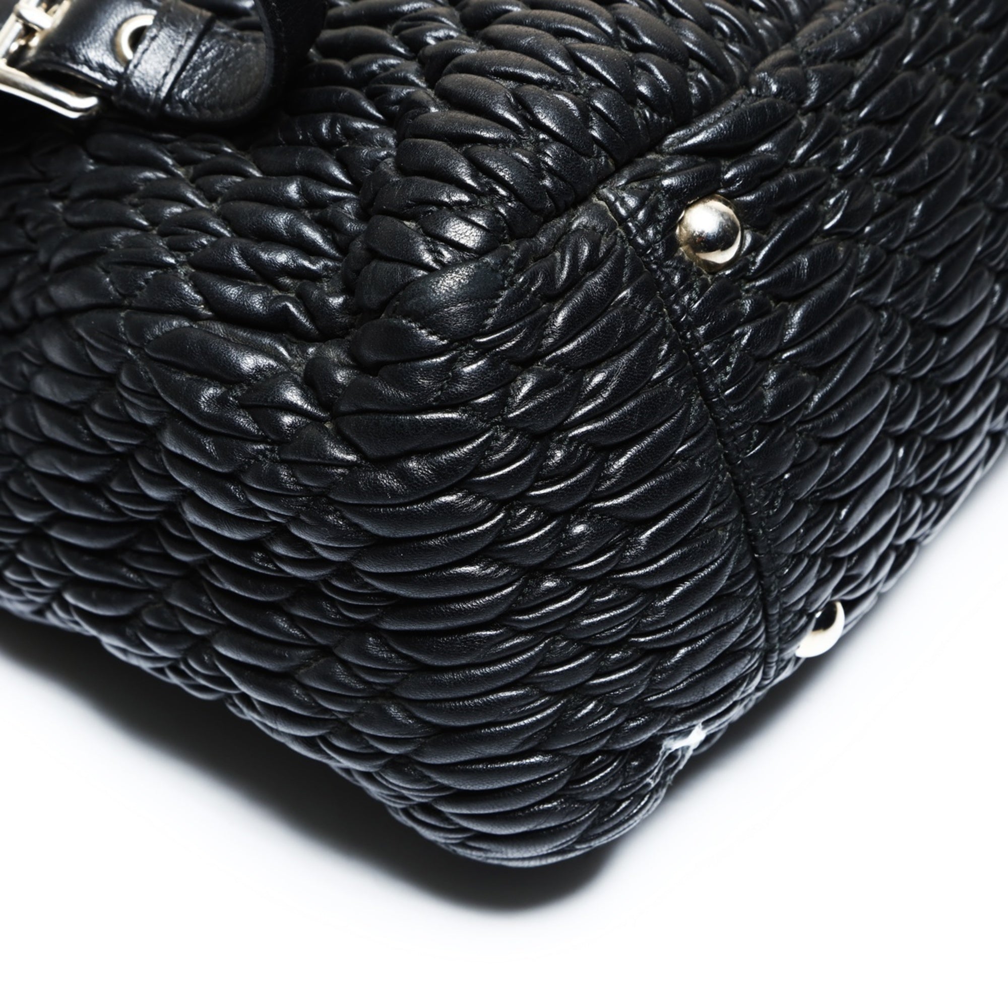 Miu Miu Matelasse Black Shoulder Bag (Pre-Owned)