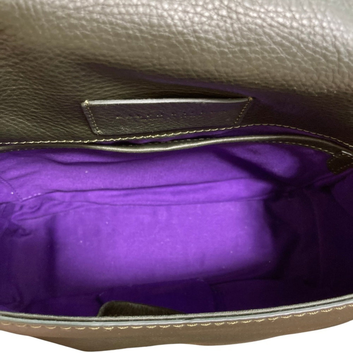 Ralph Lauren Dark Green Leather Saddle Bag Shoulder Bag (Pre-Owned)
