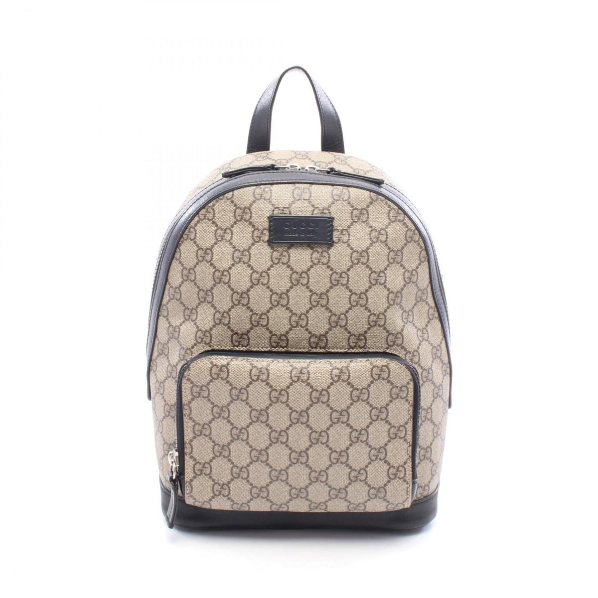 Gucci Beige Black Brown Pvc Leather Backpack Handbag (Pre-Owned)