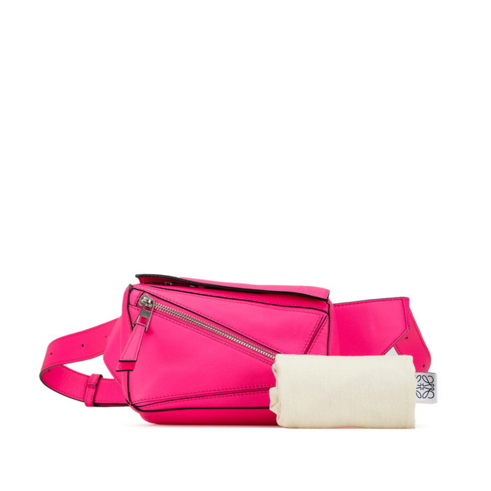 Loewe Pink Leather Shoulder Bag Sling Bag (Pre-Owned)