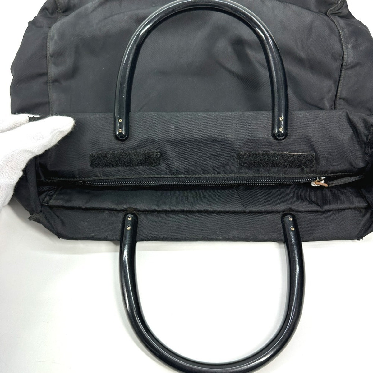 Prada Black Nylon Handbag Tote Bag (Pre-Owned)