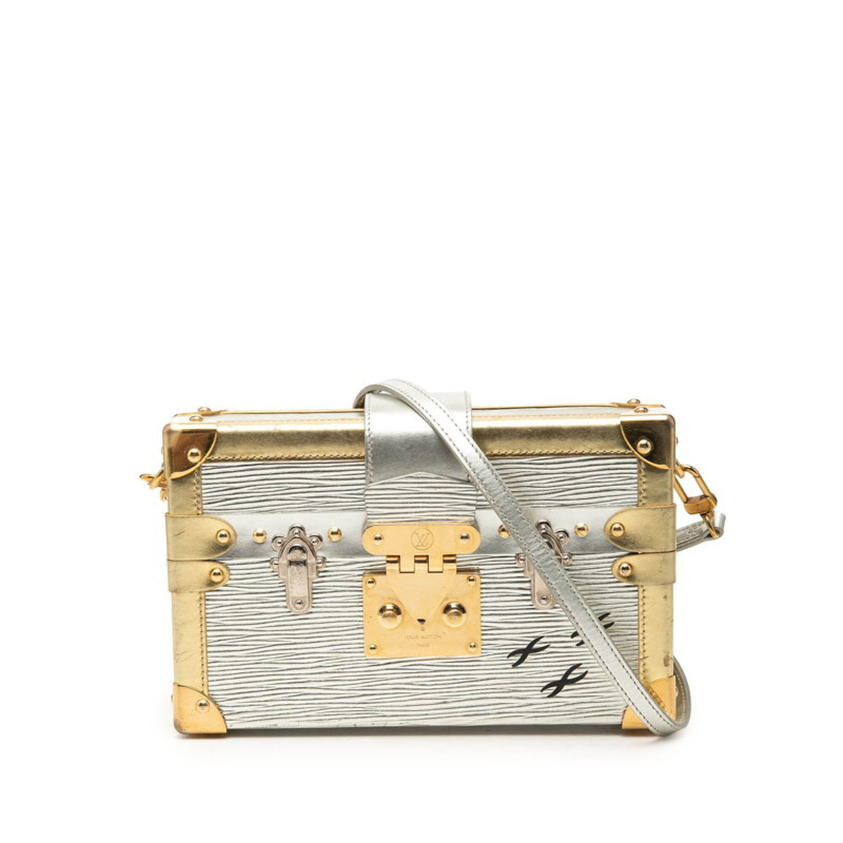 Louis Vuitton Gold Silver Leather Shoulder Bag (Pre-Owned)