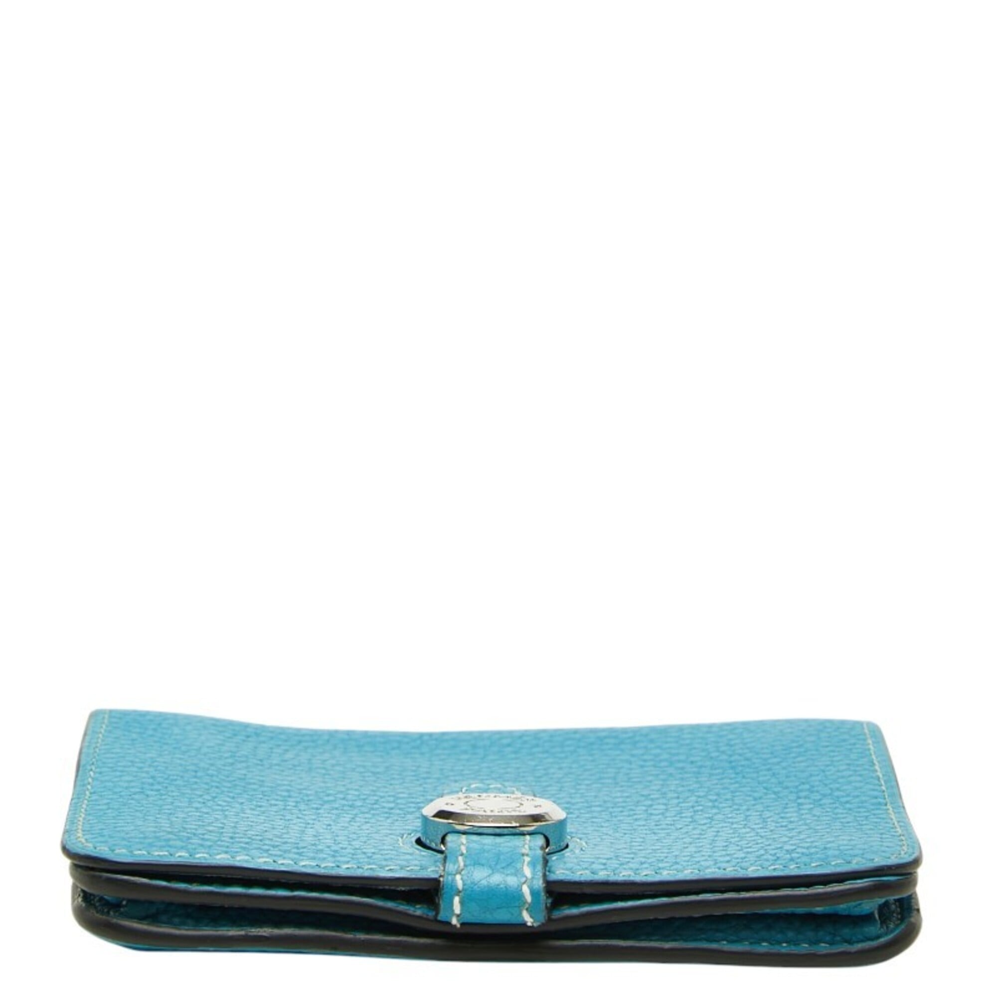 Hermes Blue Togo Leather Coin Purse/Coin Case (Pre-Owned)