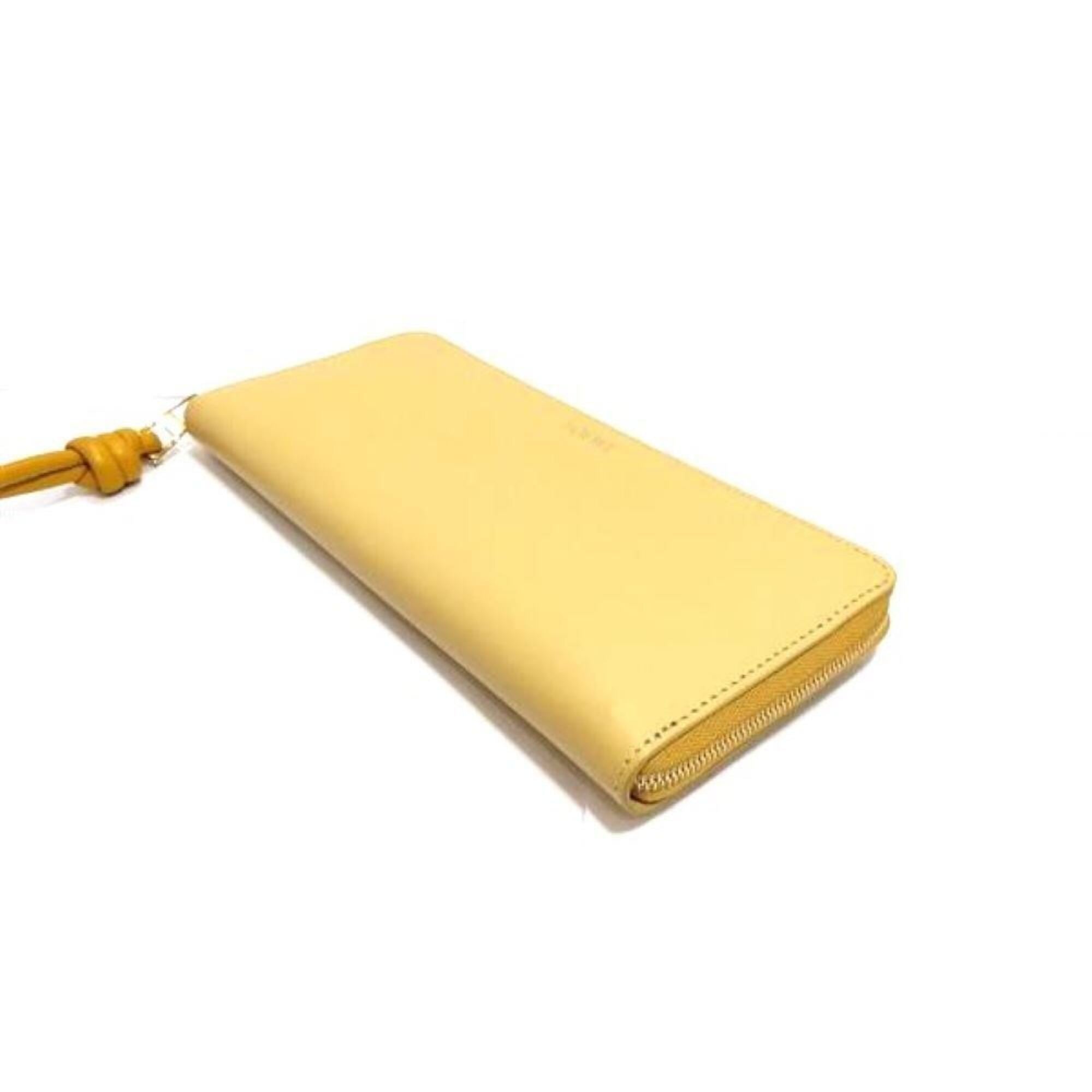 Loewe Yellow Leather Long Wallet (Bi-Fold) (Pre-Owned)