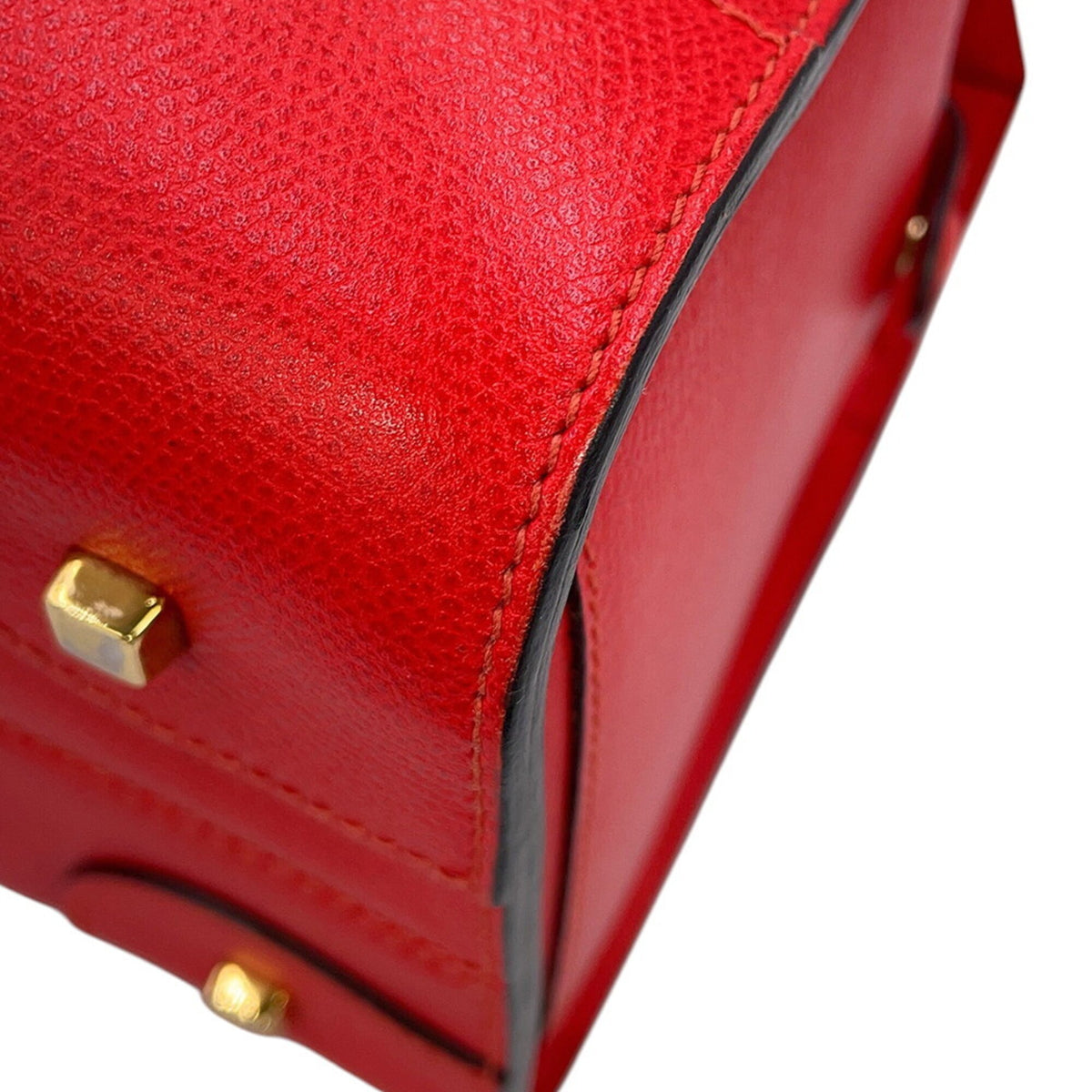 Valextra Red Color Leather Handbag (Pre-Owned)
