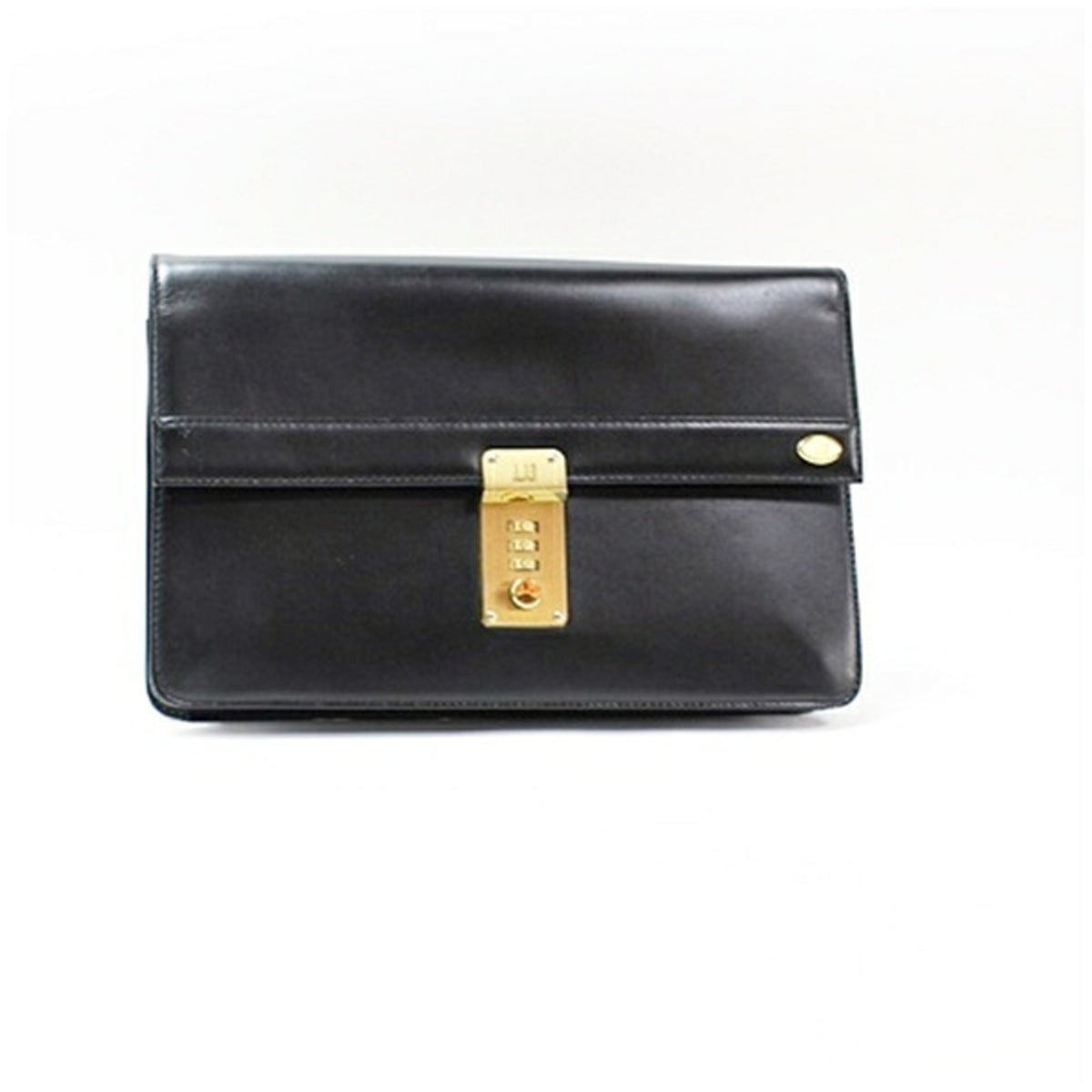 Dunhill Beige Black Leather Clutch Bag (Pre-Owned)
