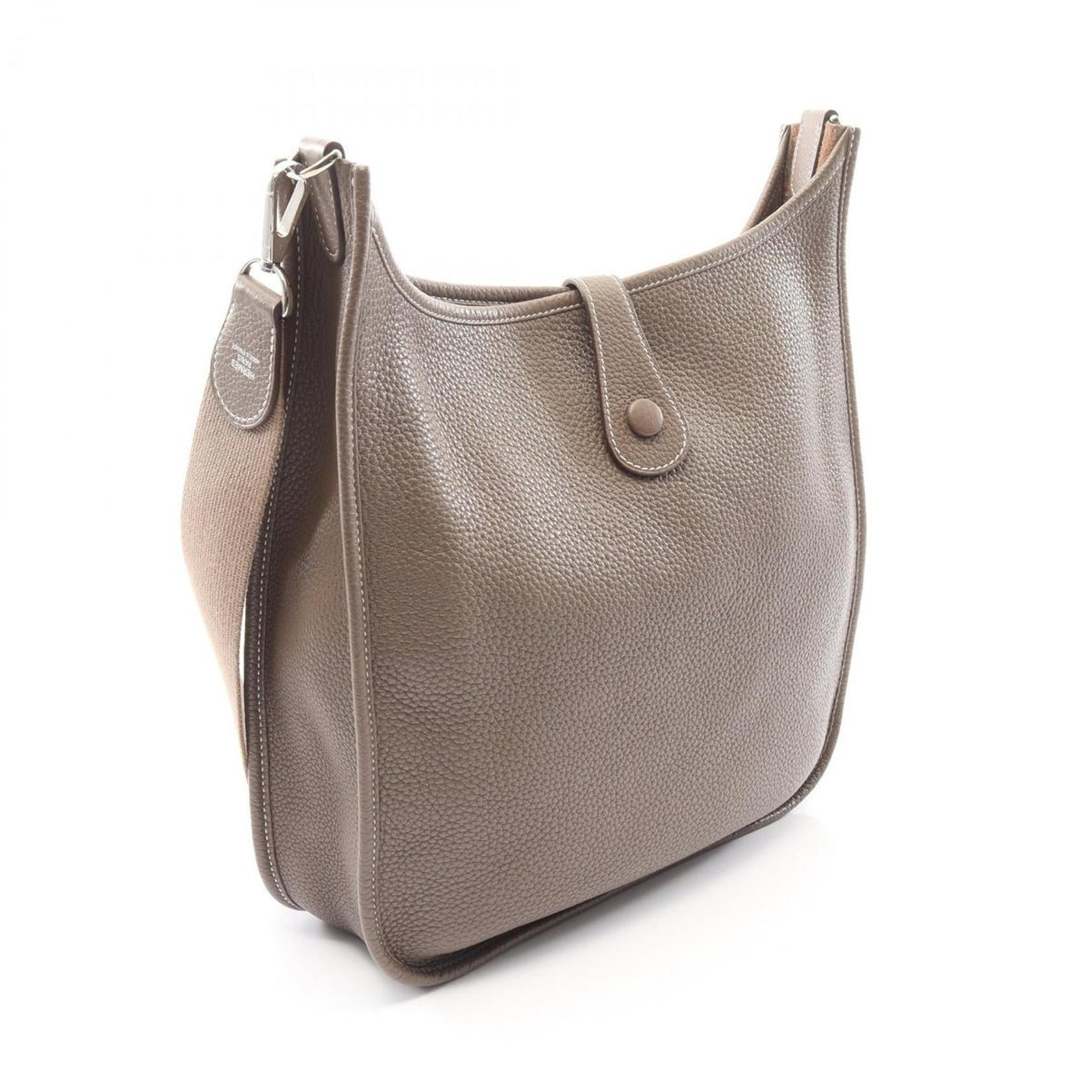 Hermes Gray Taurillon Clemence Leather Shoulder Bag (Pre-Owned)