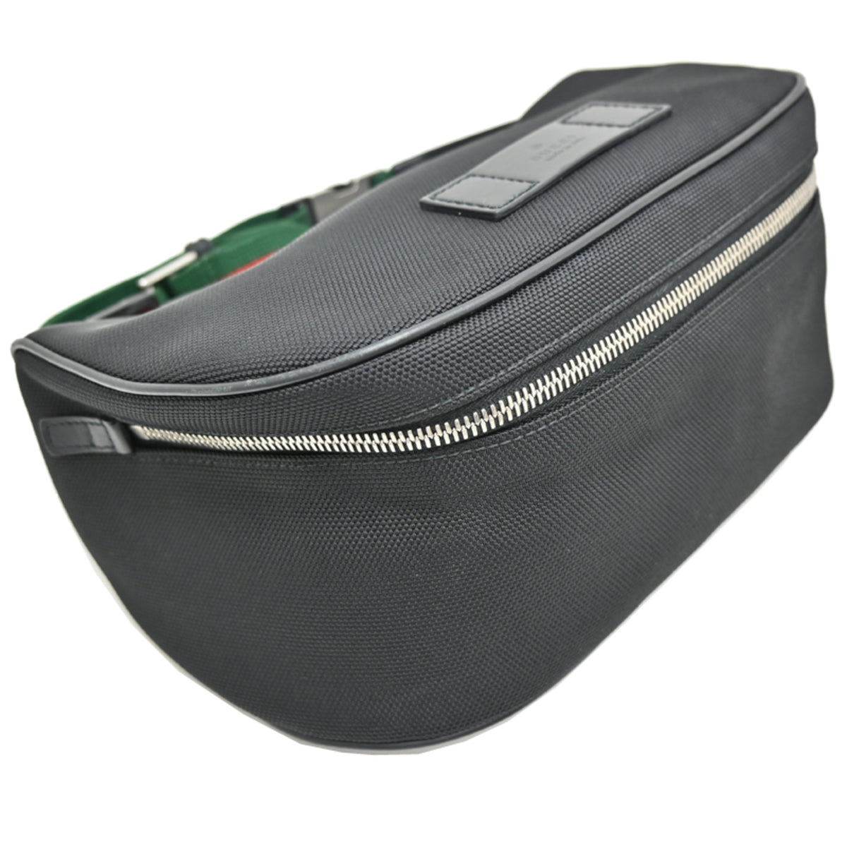 Gucci Black Green Red Color Canvas Fanny Pack (Pre-Owned)