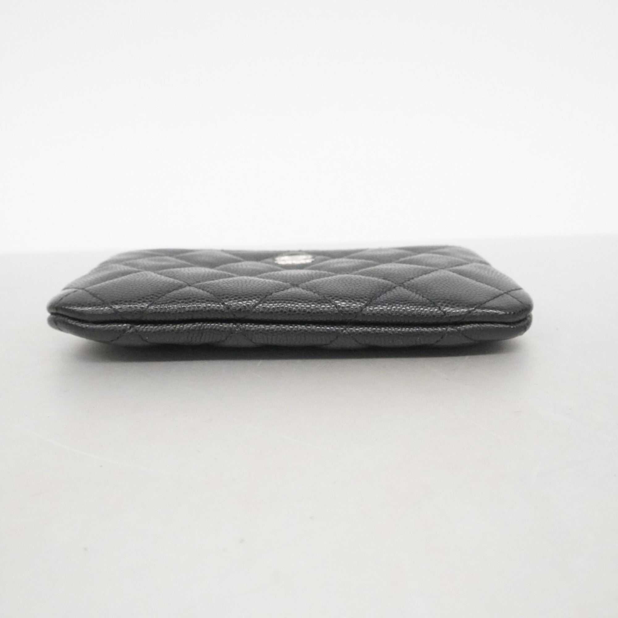 Chanel Black Grained Calfskin Pouch (Pre-Owned)