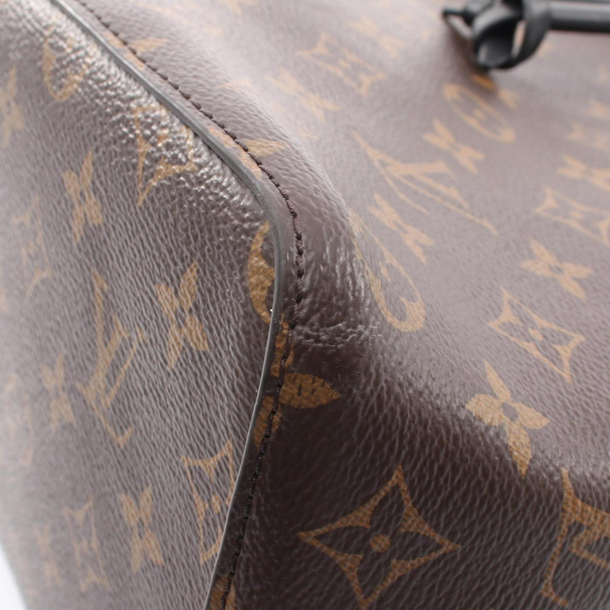 Louis Vuitton Black Brown Noir Coated Canvas Leather Monogram Handbag Shoulder Bag (Pre-Owned)