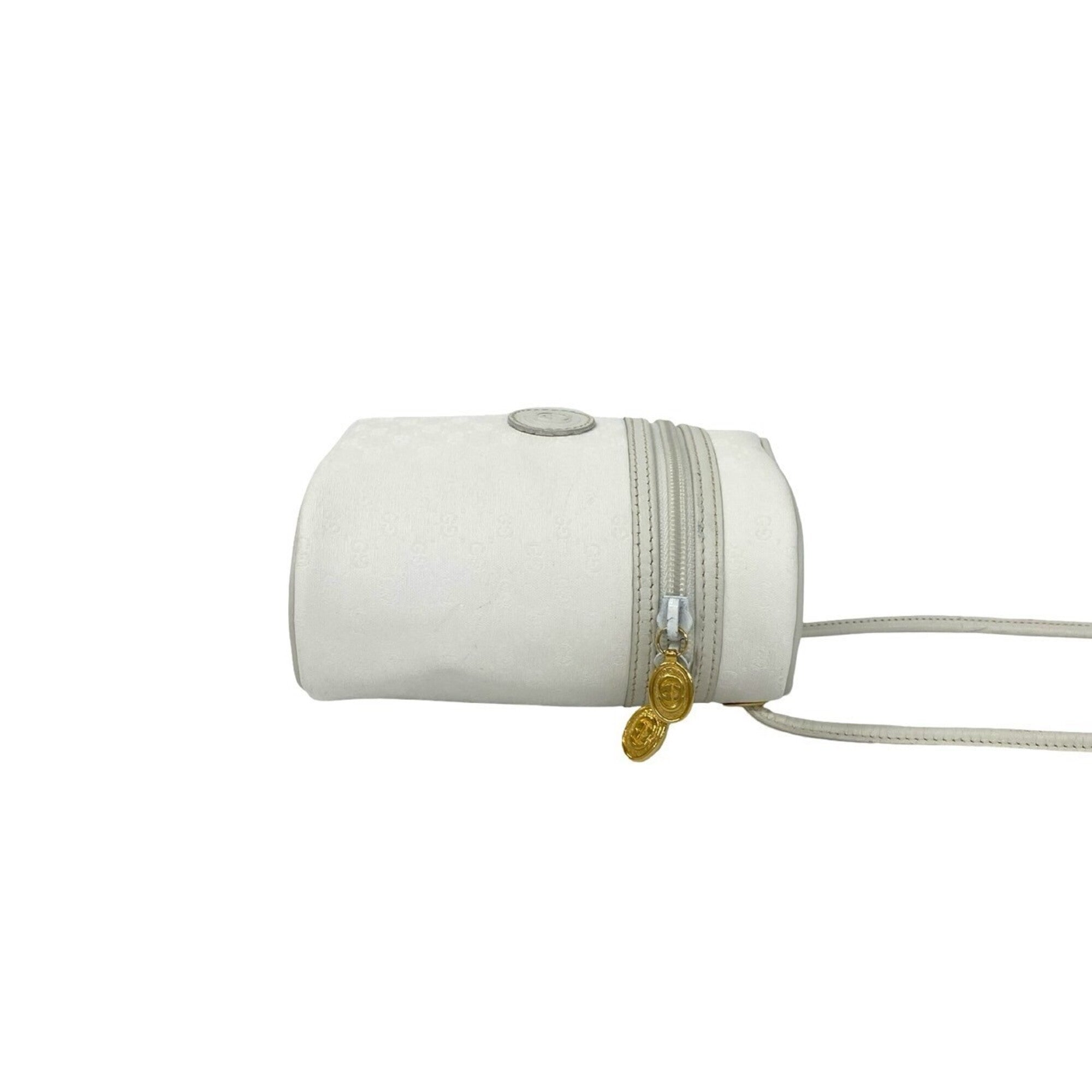 Gucci White Leather Pvc Shoulder Bag Vanity Bag (Pre-Owned)