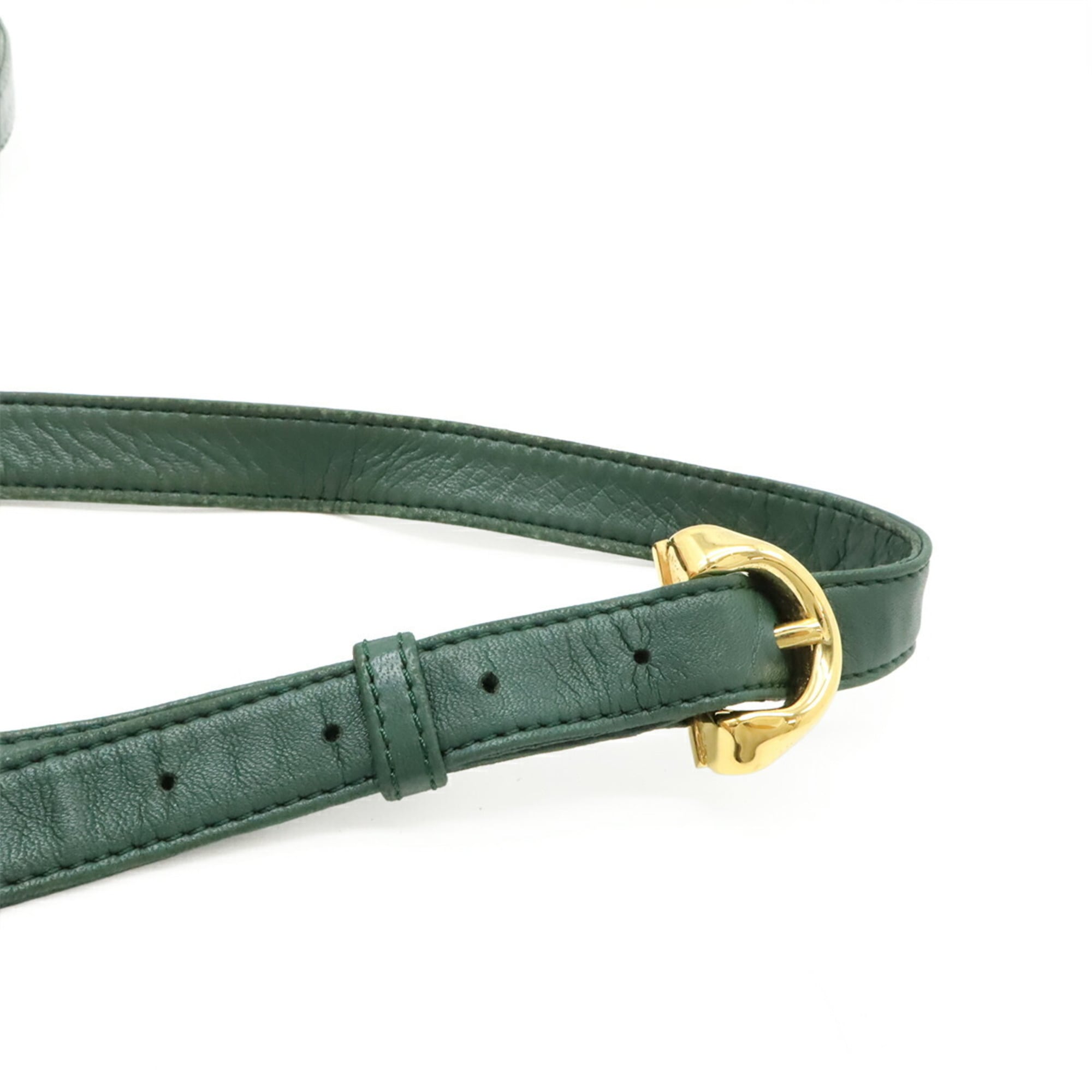 Loewe Green Leather Shoulder Bag (Pre-Owned)
