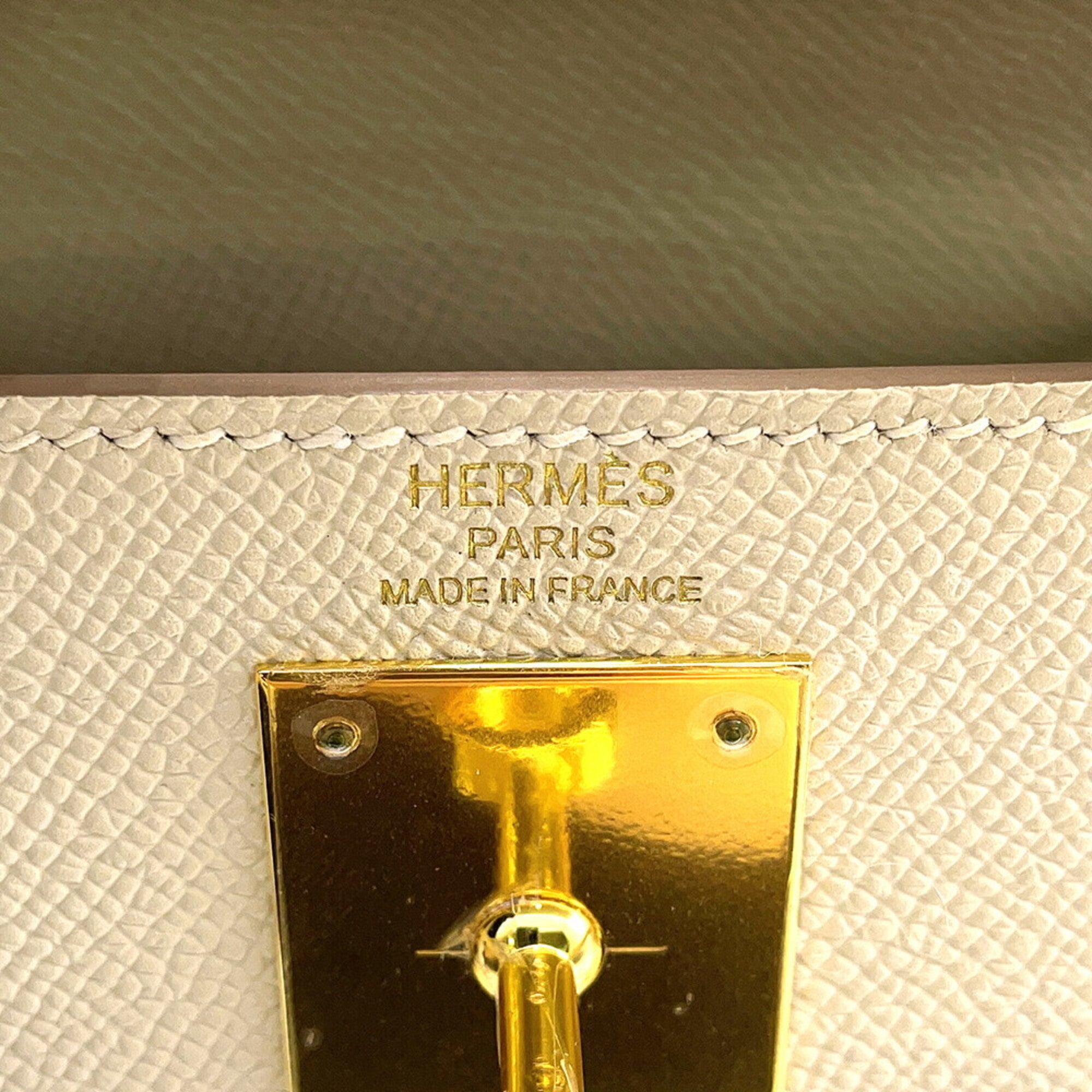 Hermes Beige Ivory Epsom Leather Handbag (Pre-Owned)