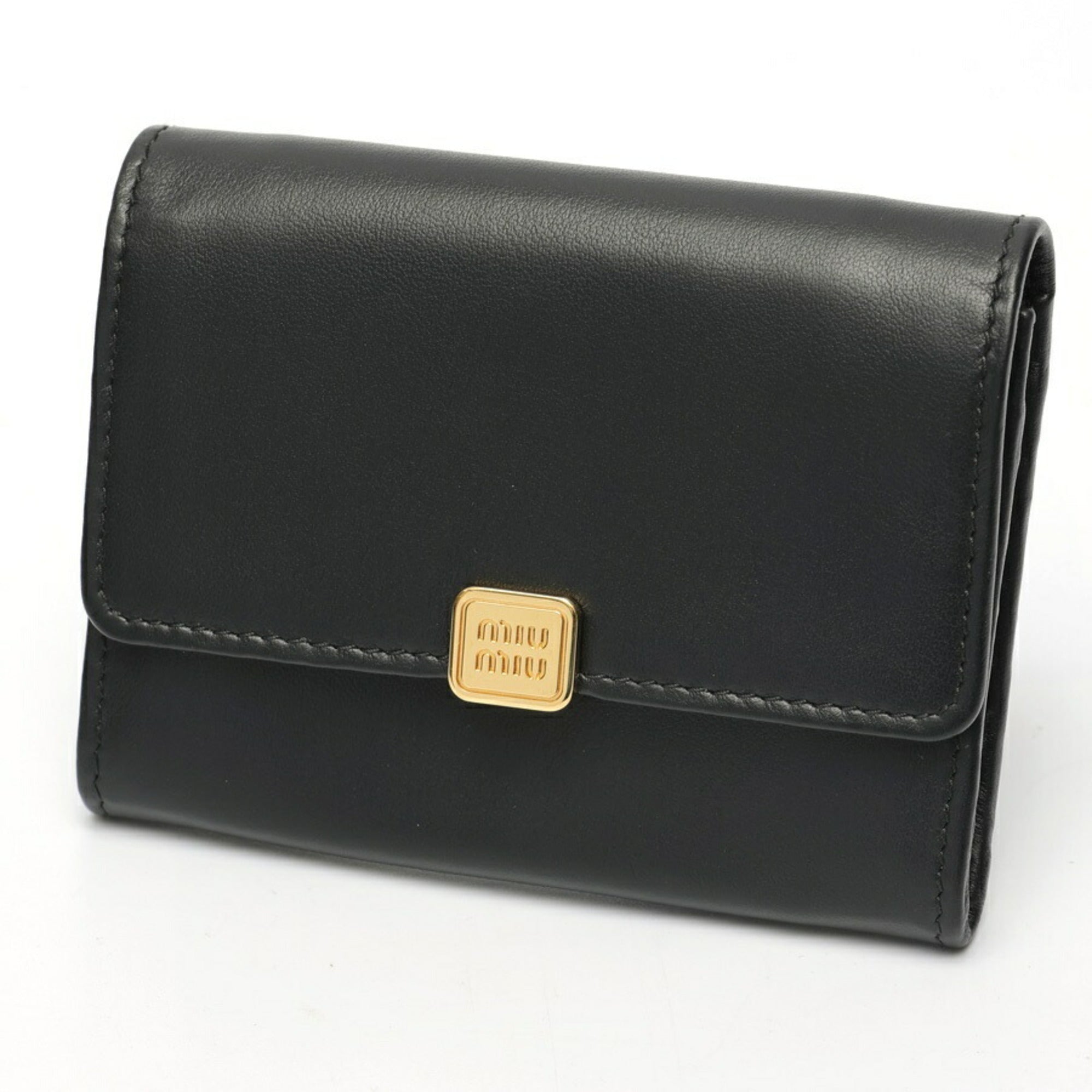 Miu Miu Black Leather Coin Purse/Coin Case (Pre-Owned)