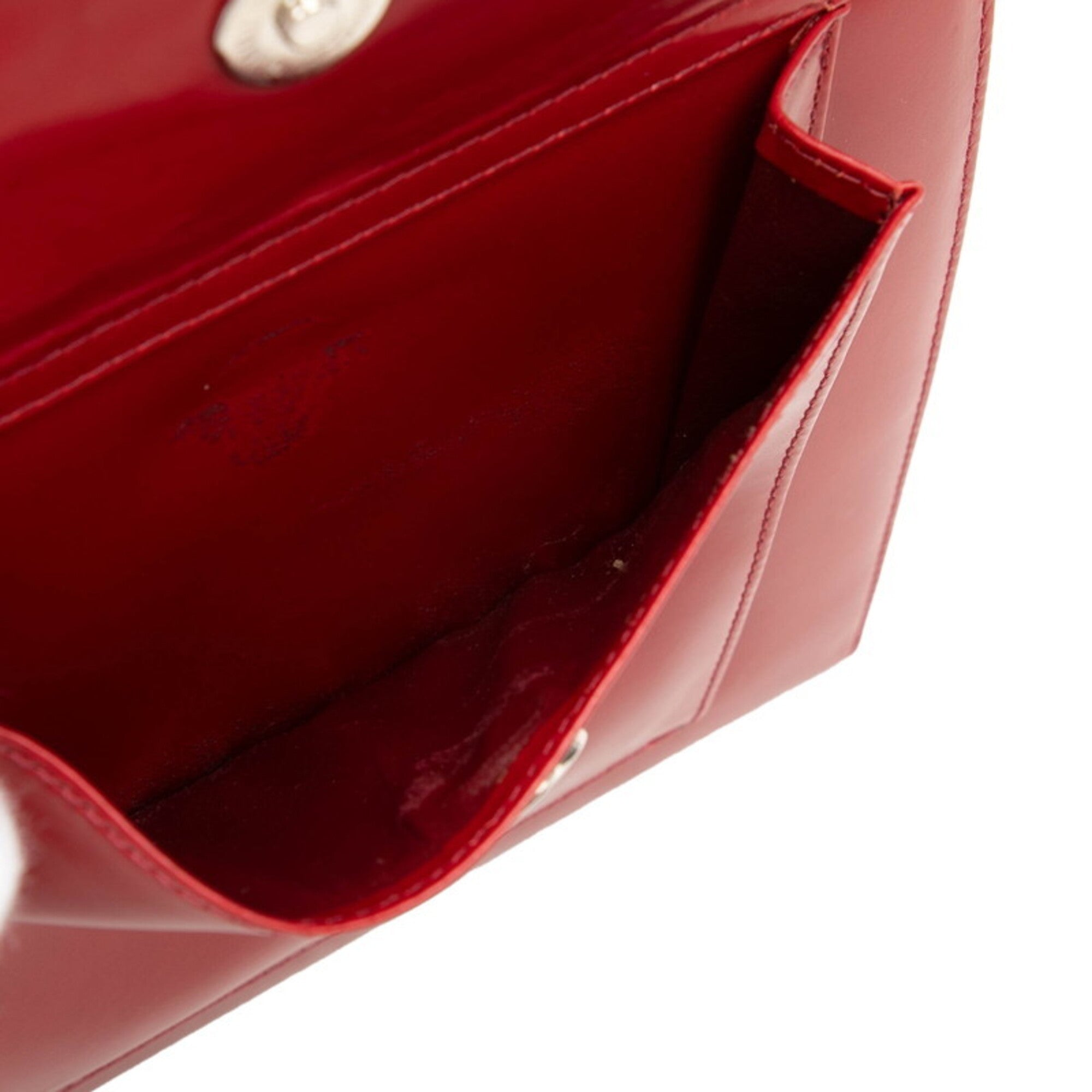 Saint Laurent Red Color Leather Backpack (Pre-Owned)