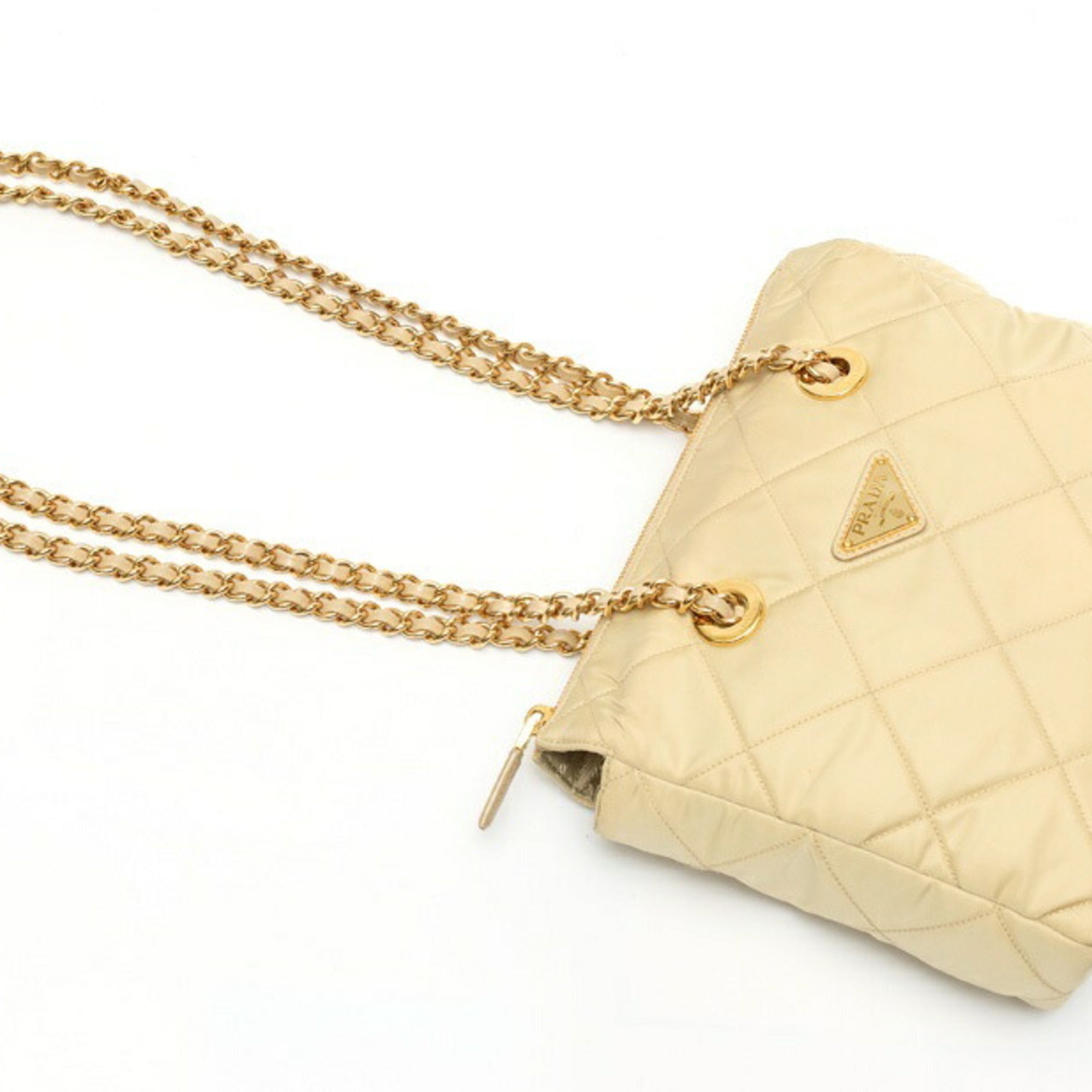 Prada Beige Nylon Tote Bag (Pre-Owned)