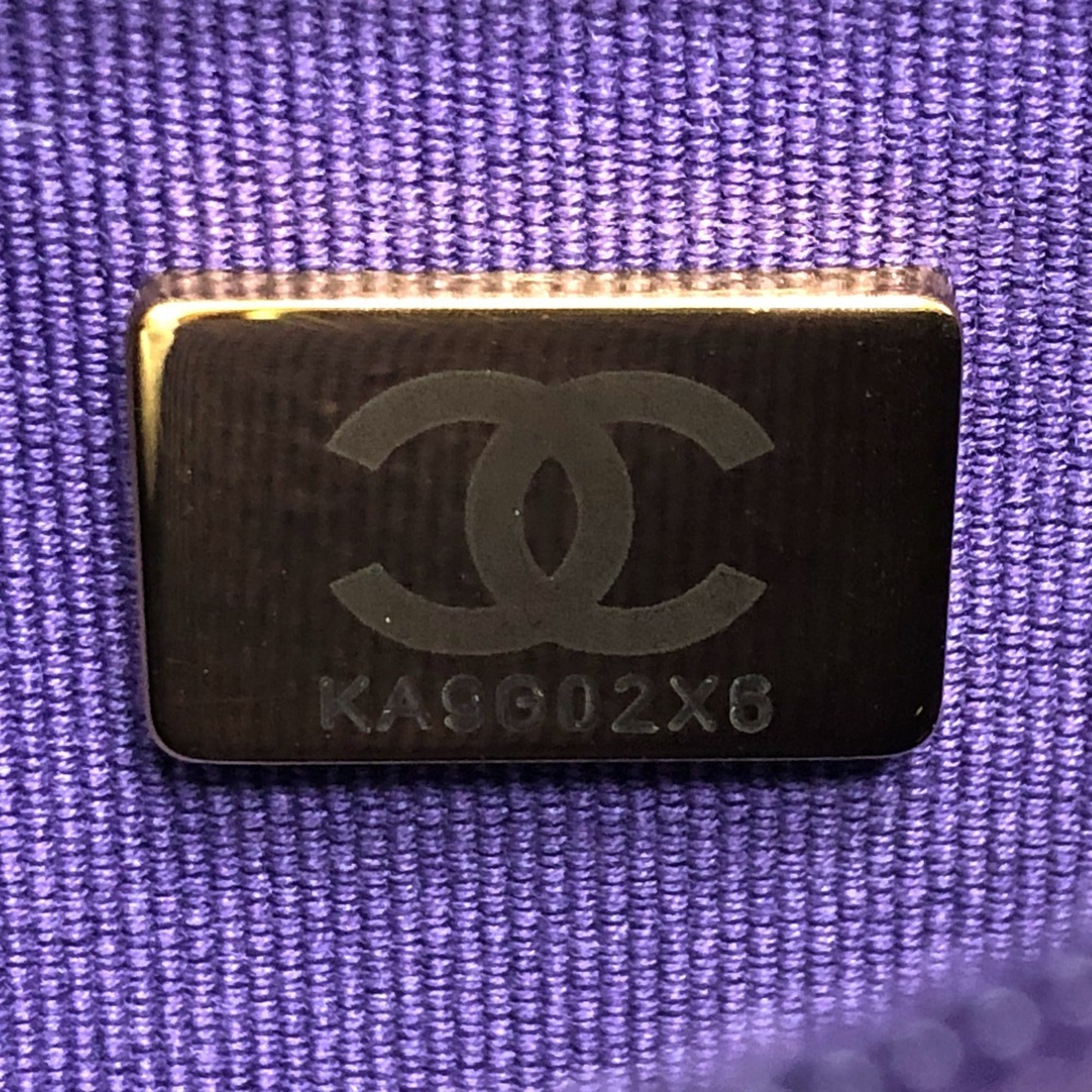 Chanel Matelasse Purple Caviar Leather Shoulder Bag (Pre-Owned)