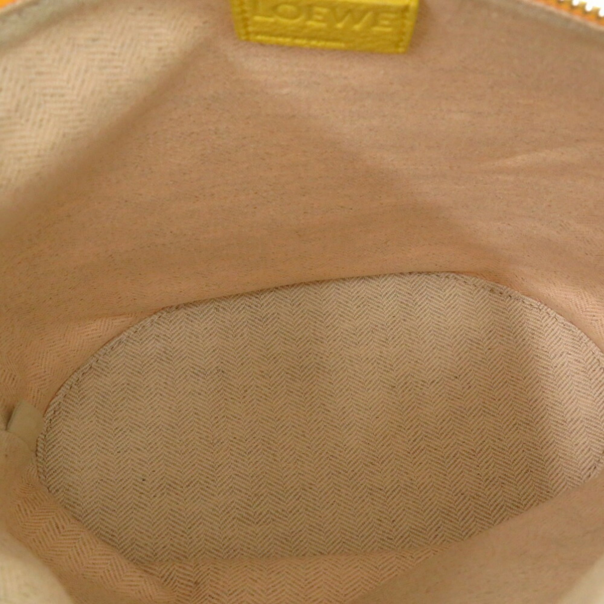 Loewe Yellow Canvas Clutch Bag Pouch (Pre-Owned)