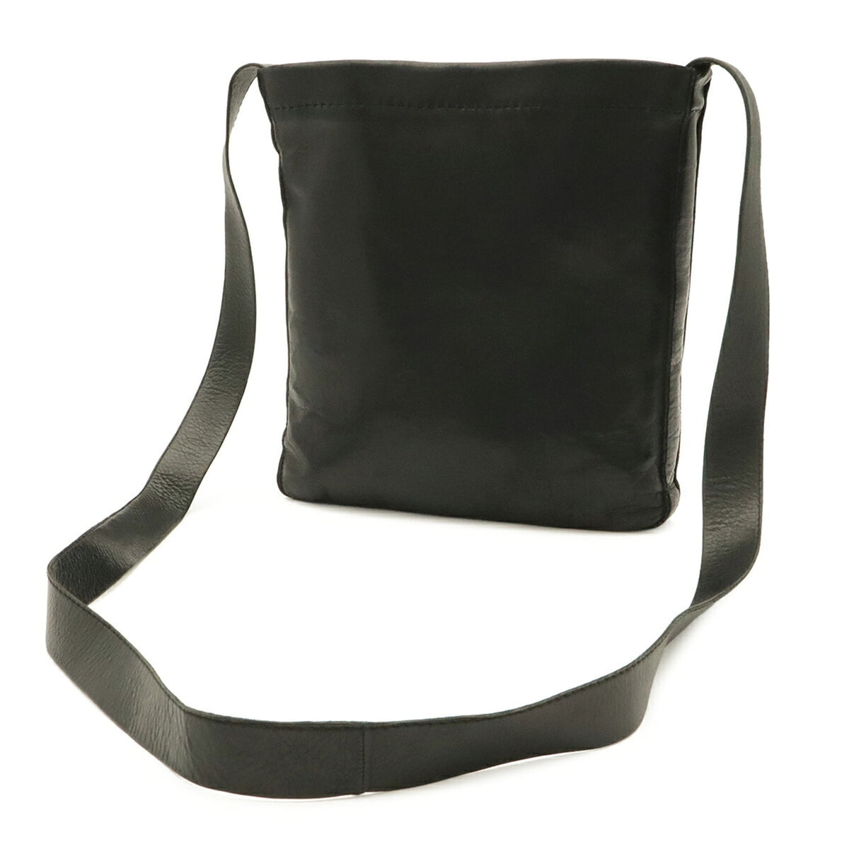 Hermes Black Leather Pochette Shoulder Bag (Pre-Owned)