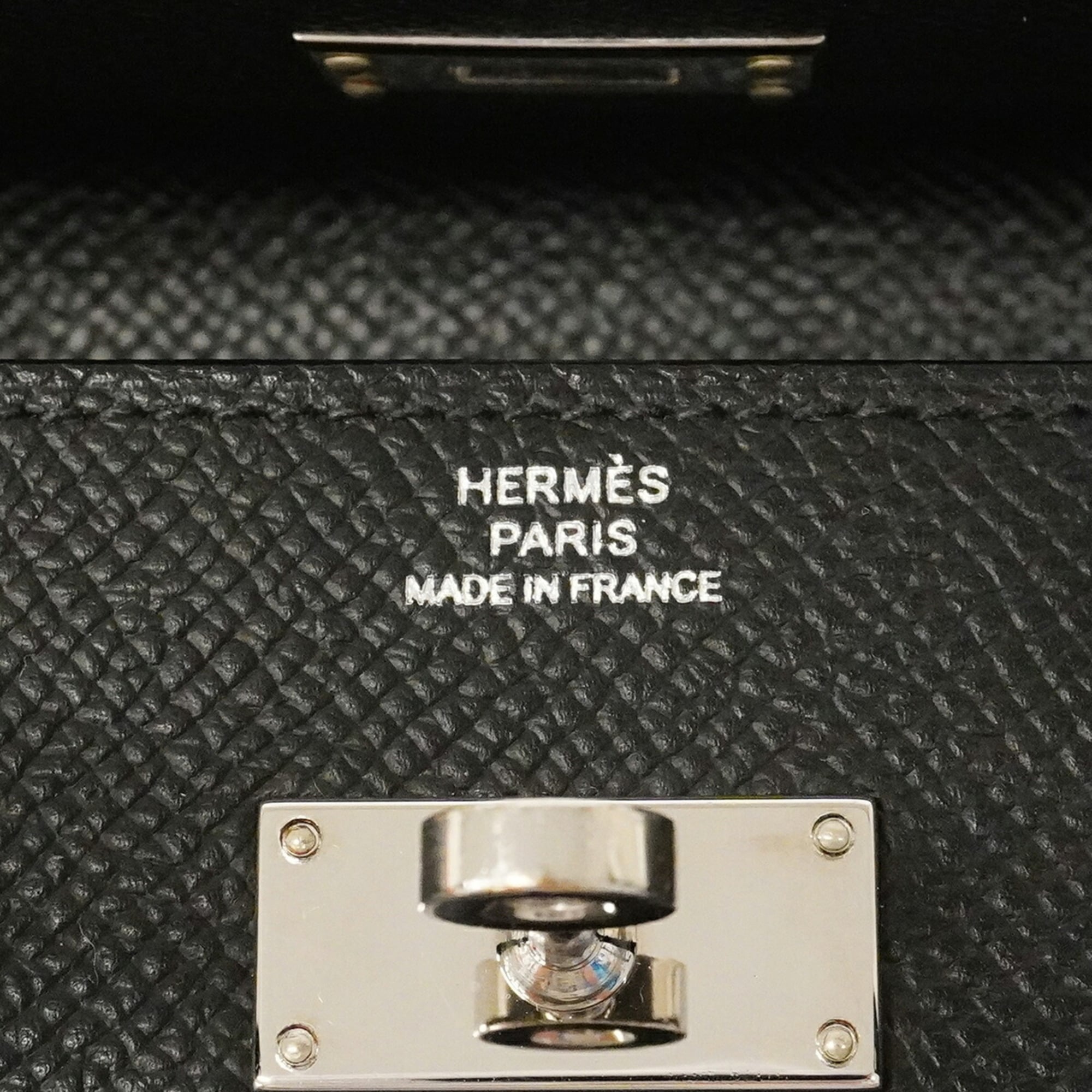 Hermes Black Epsom Leather Chain/Shoulder Wallet (Pre-Owned)