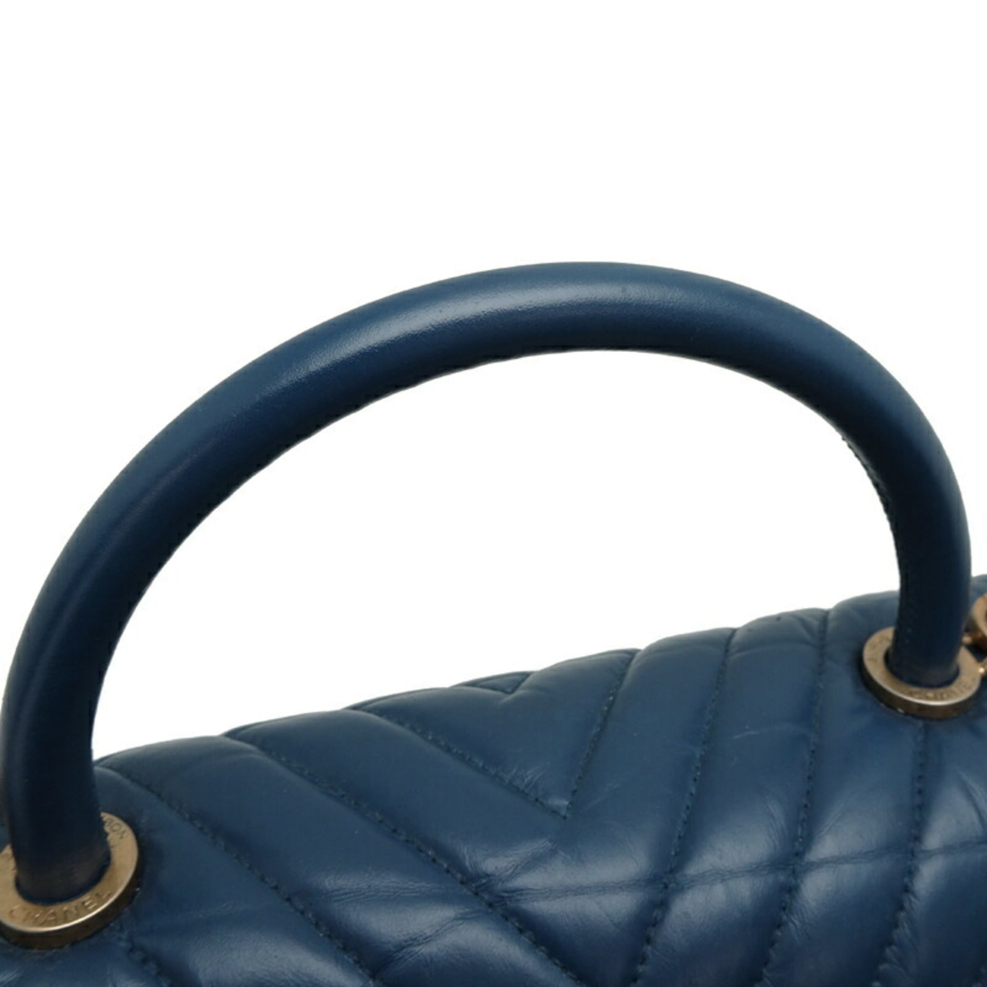 Chanel Blue Leather Handbag (Pre-Owned)