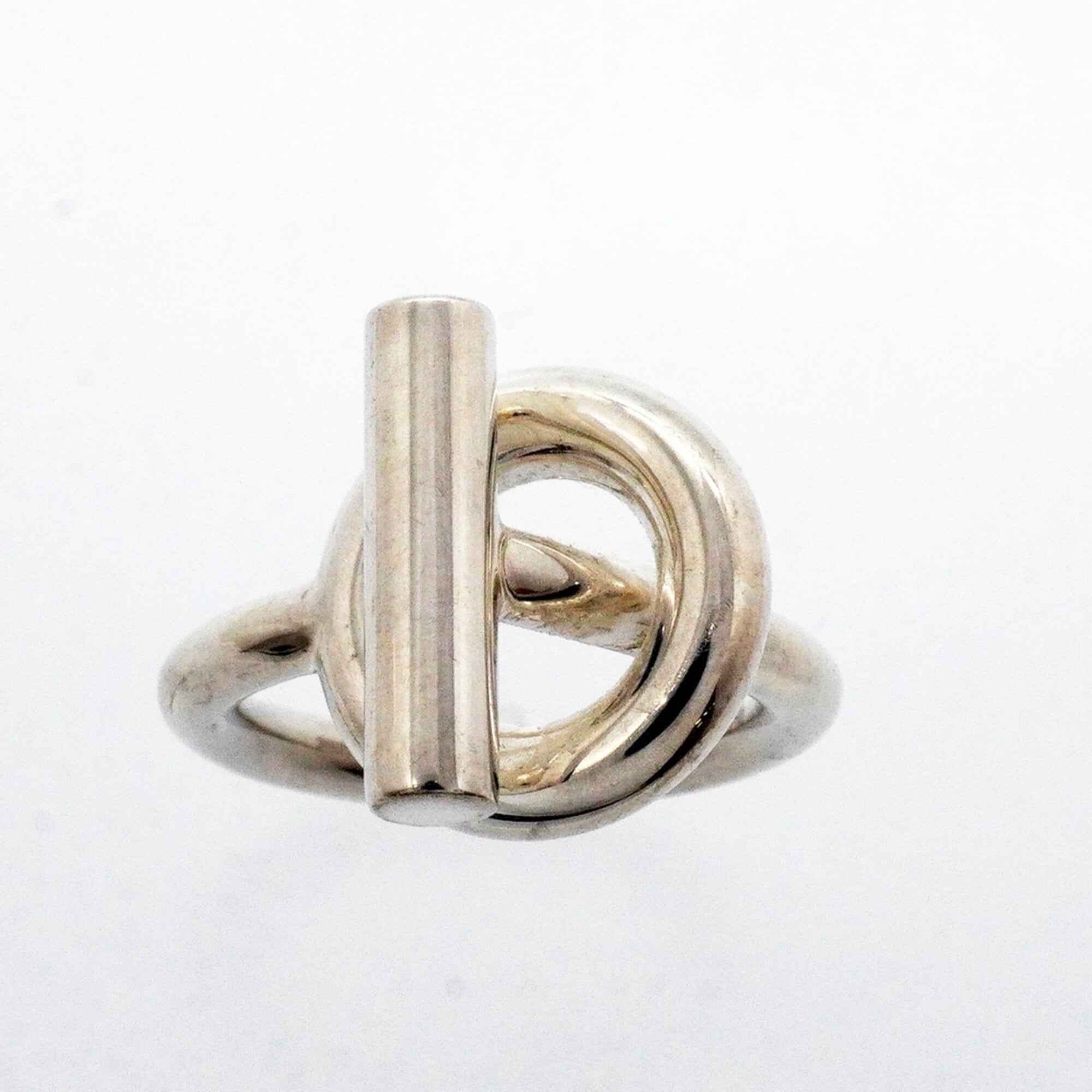 Hermes Silver 925 Band Ring (Pre-Owned)