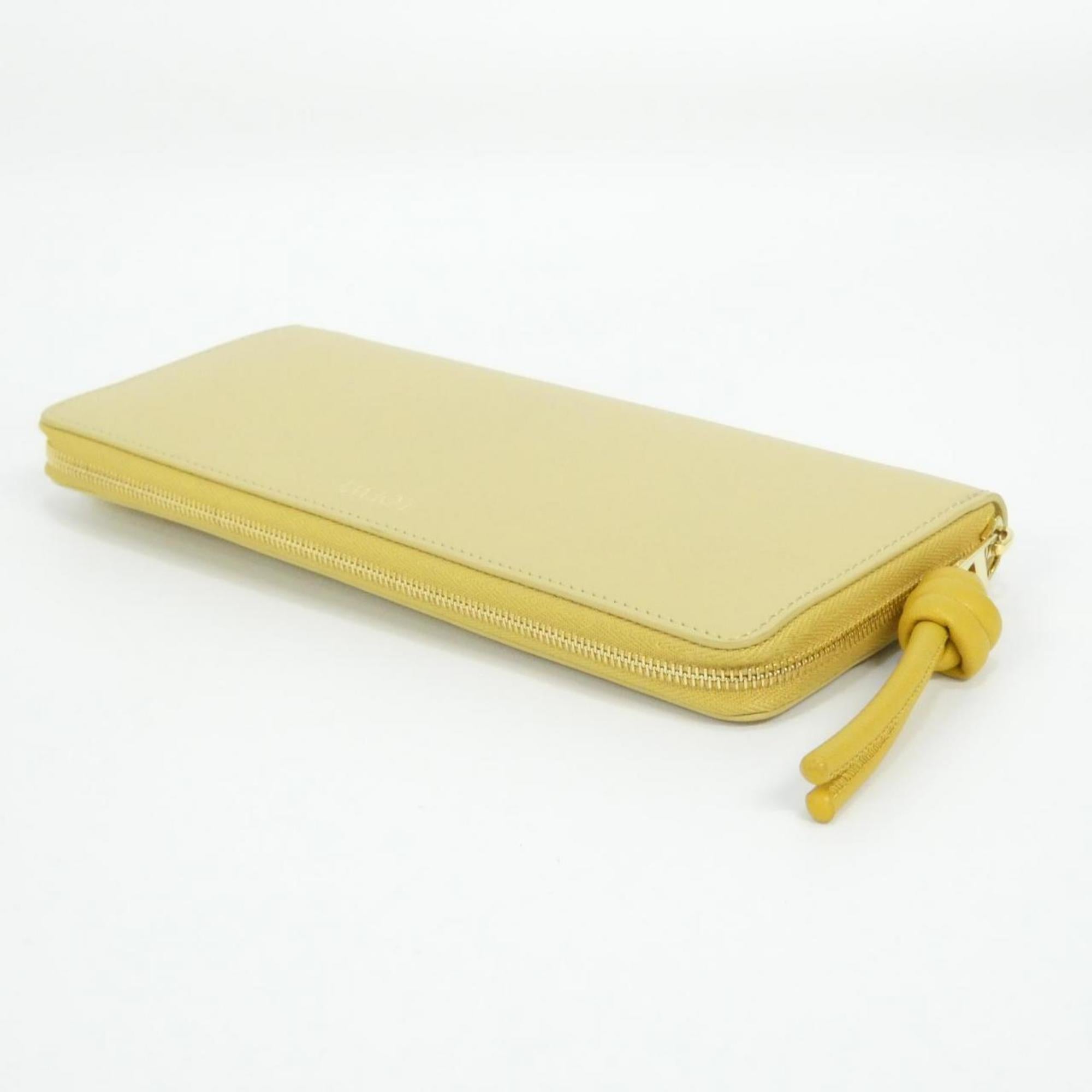 Loewe Yellow Leather Long Wallet (Bi-Fold) (Pre-Owned)
