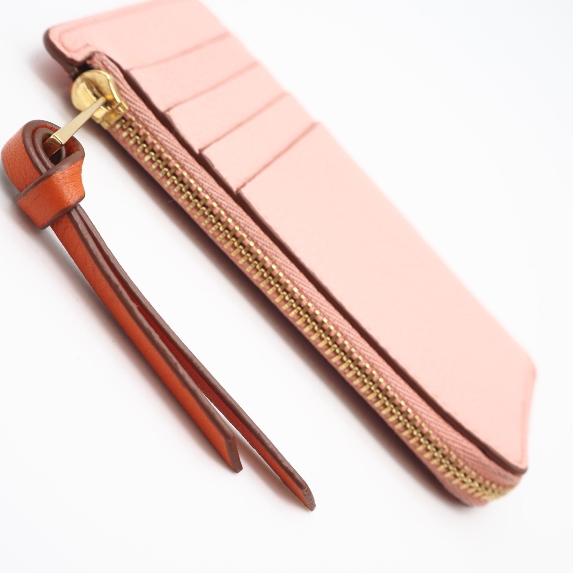 Loewe Pink Orange Leather Coin Purse/Coin Case (Pre-Owned)