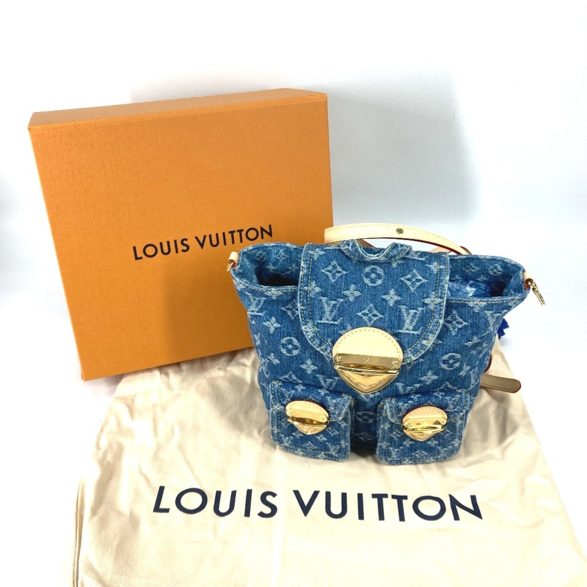 Louis Vuitton Blue Monogram Denim Backpack (Pre-Owned)