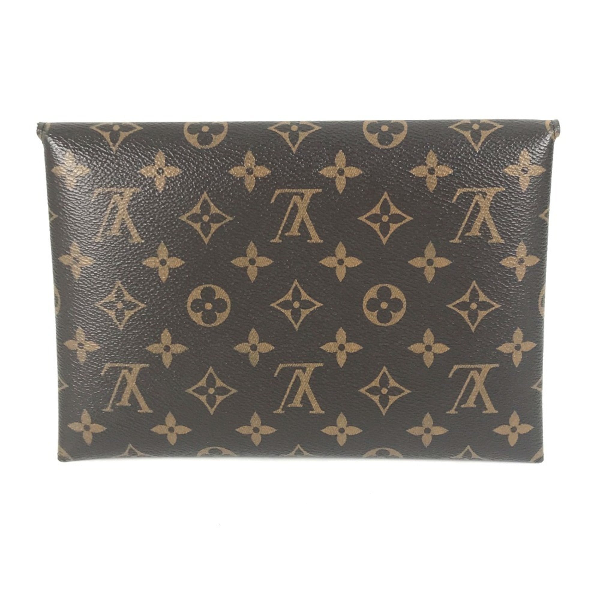 Louis Vuitton Brown Monogram Canvas Clutch Bag Pochette Pouch (Pre-Owned)