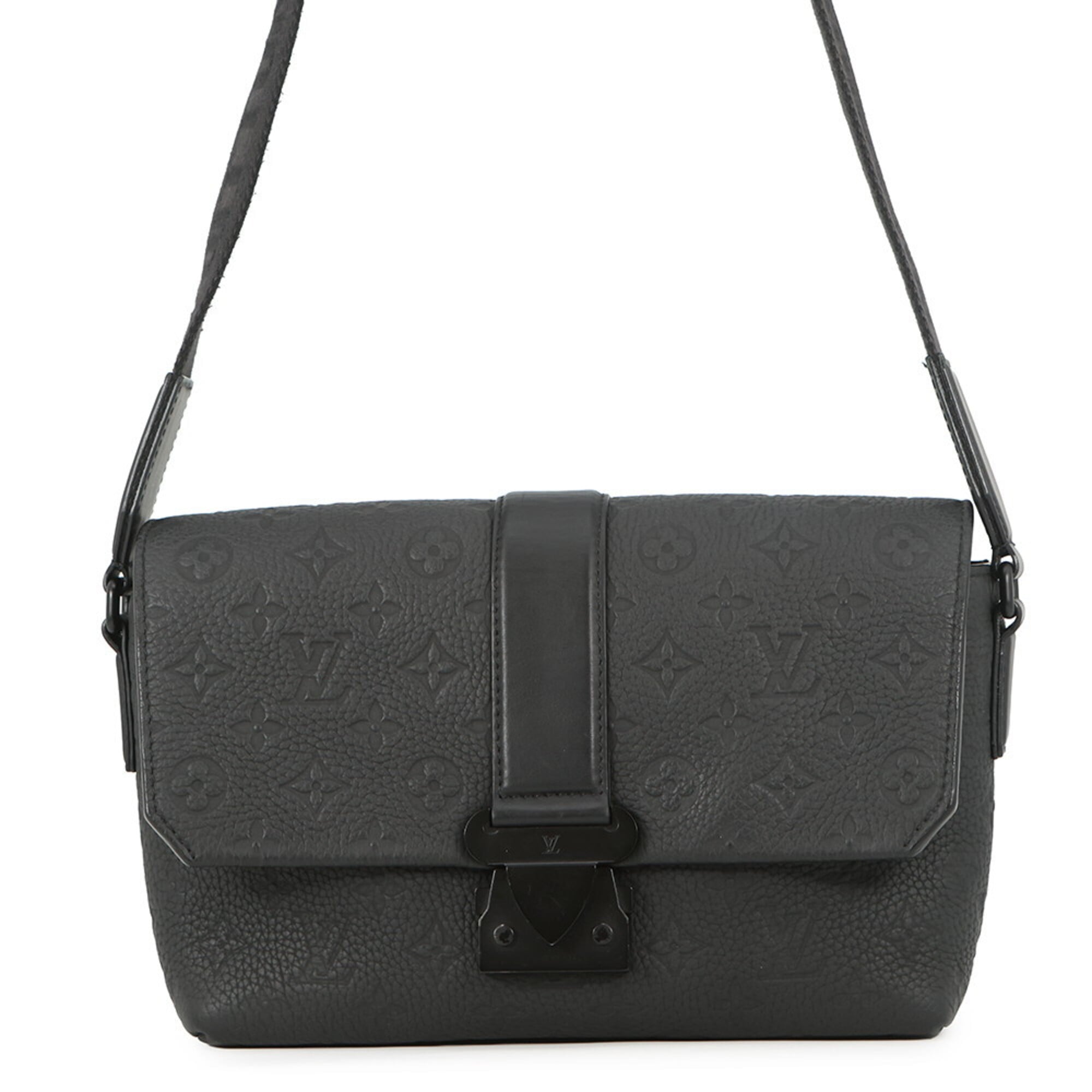 Louis Vuitton Monogram Black Noir Leather Handbag Shoulder Bag (Pre-Owned)
