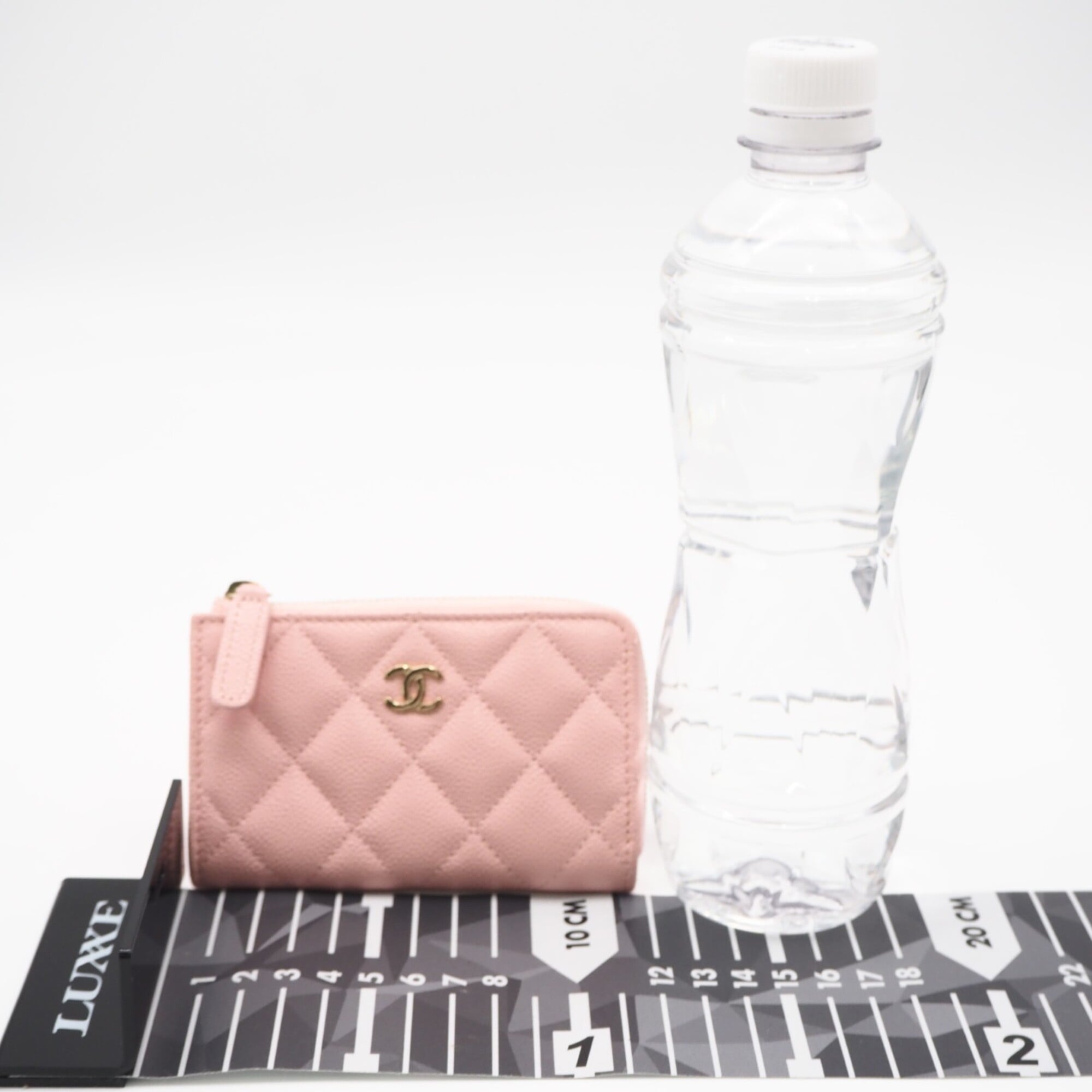Chanel Matelasse Pink Grained Calfskin Coin Purse/Coin Case (Pre-Owned)