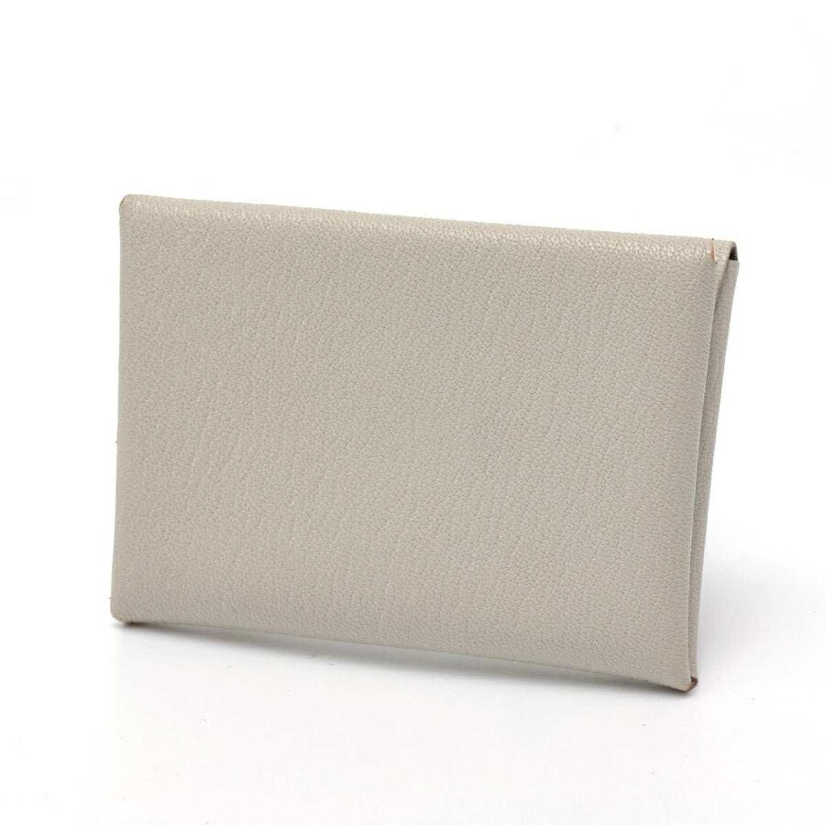 Hermes Gray Chevre Leather Coin Purse/Coin Case (Pre-Owned)