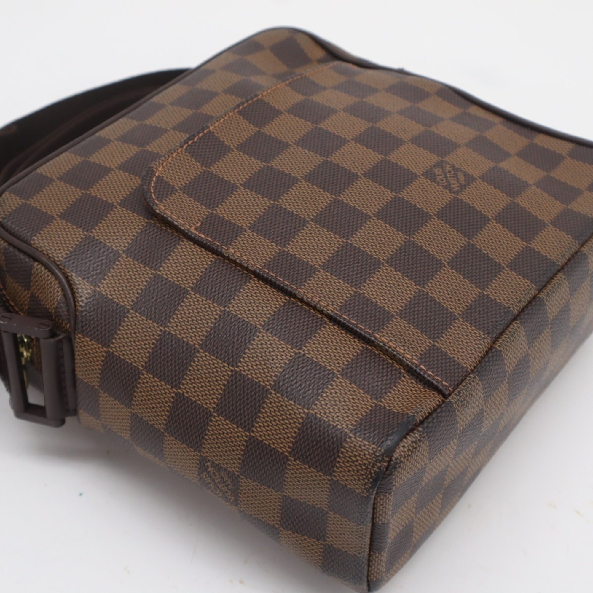 Louis Vuitton Damier Brown Coated Canvas Leather Shoulder Bag (Pre-Owned)