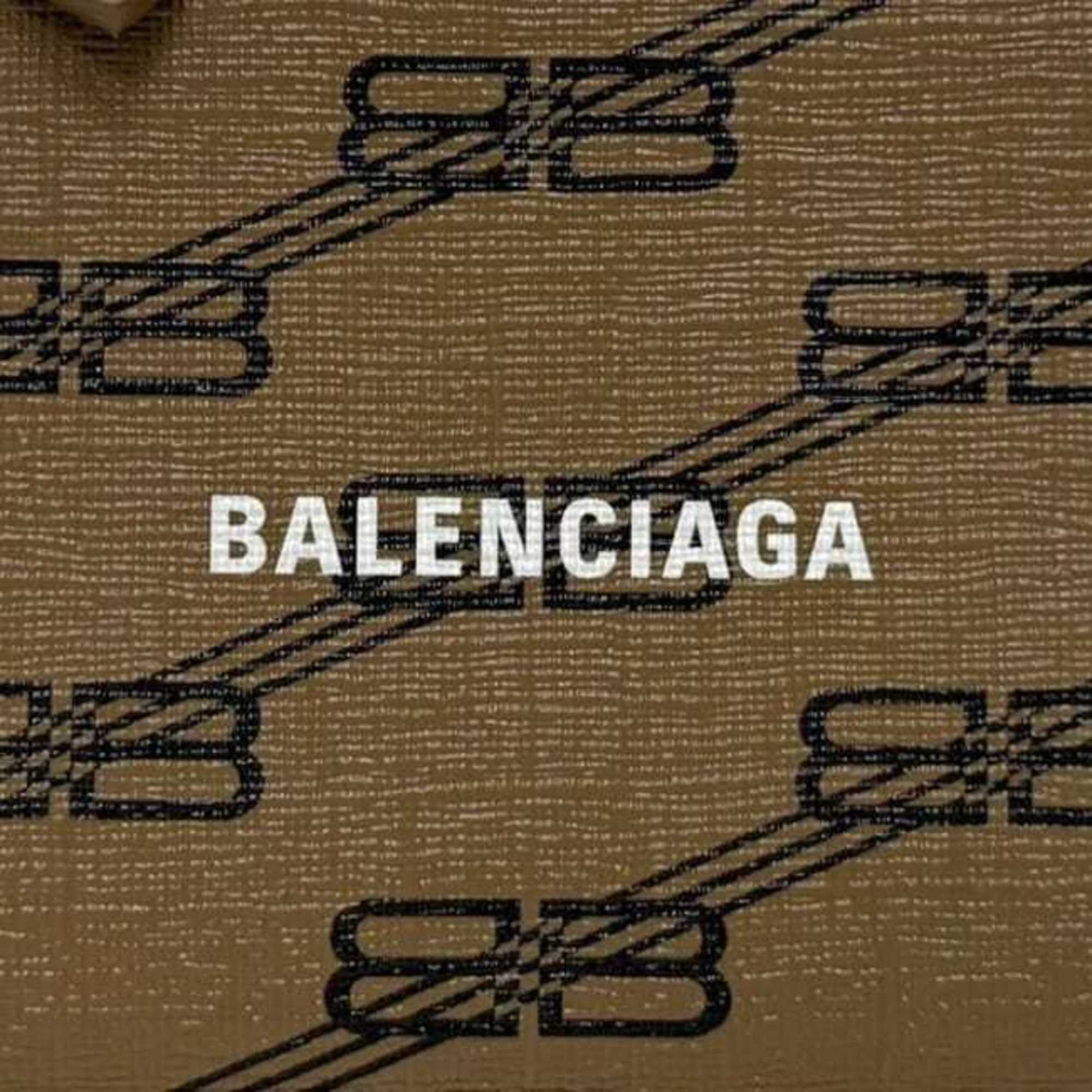 Balenciaga Beige Pvc Leather Coin Purse/Coin Case (Pre-Owned)