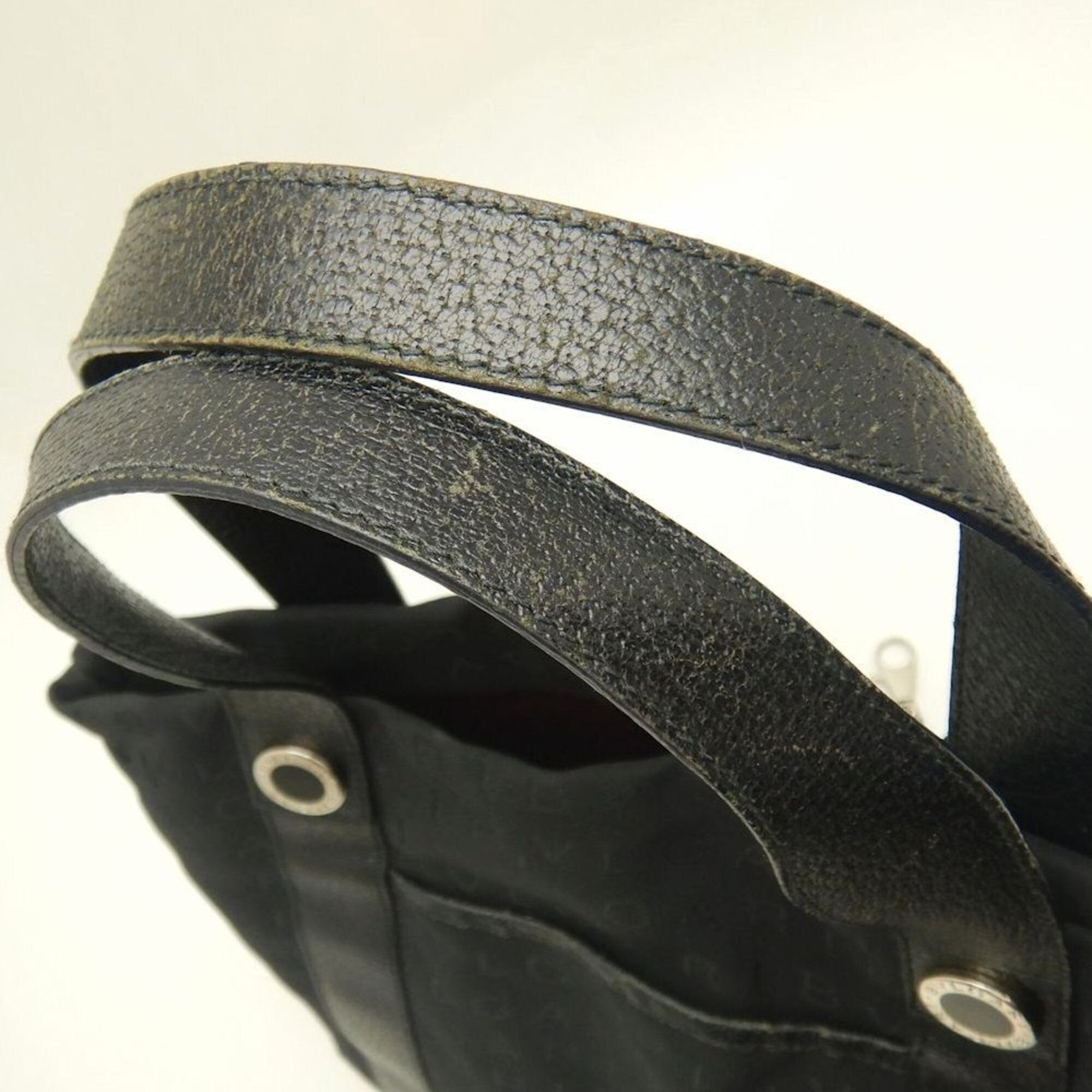Bvlgari Logomania Black Canvas Tote Bag (Pre-Owned)