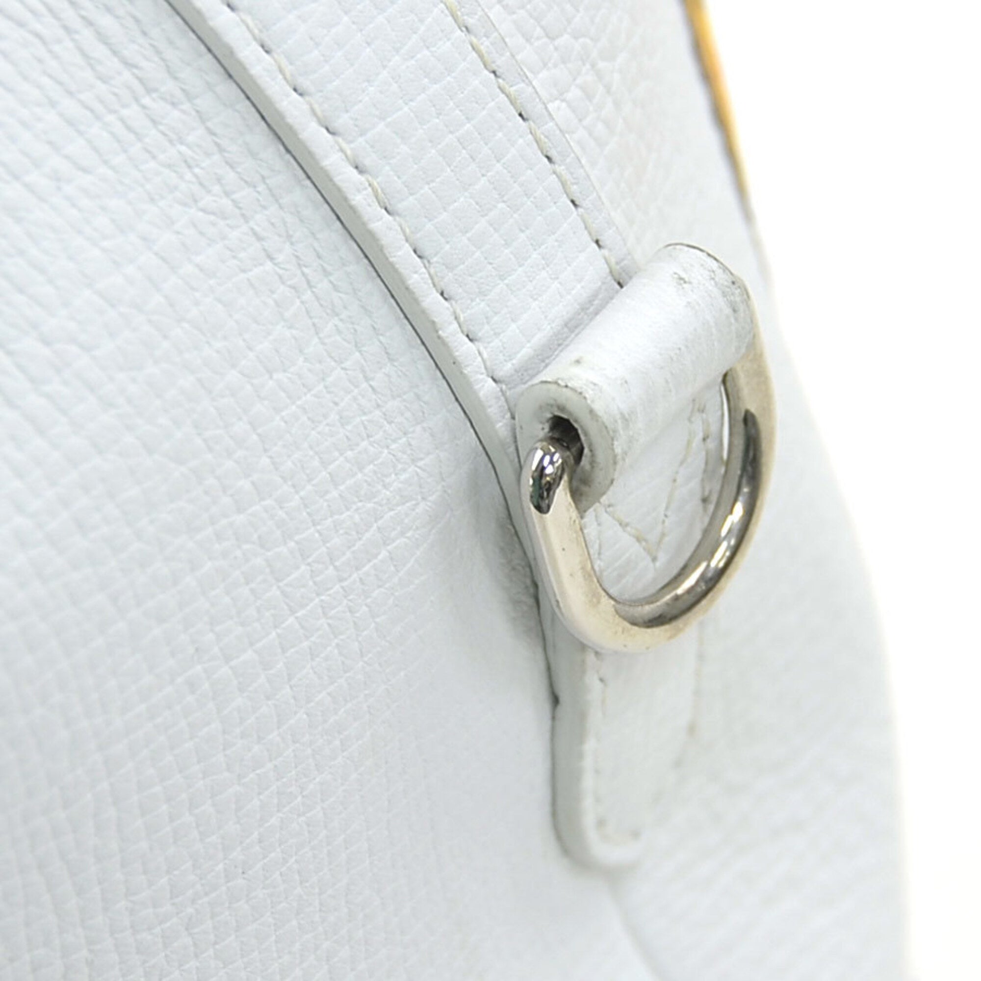 Louis Vuitton Blanc Leather Shoulder Bag Tote Bag (Pre-Owned)
