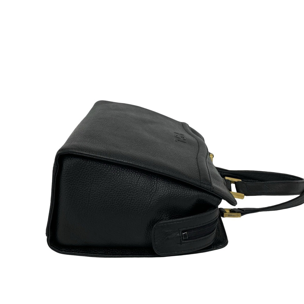 Yves Saint Laurent Black Leather Handbag Tote Bag (Pre-Owned)