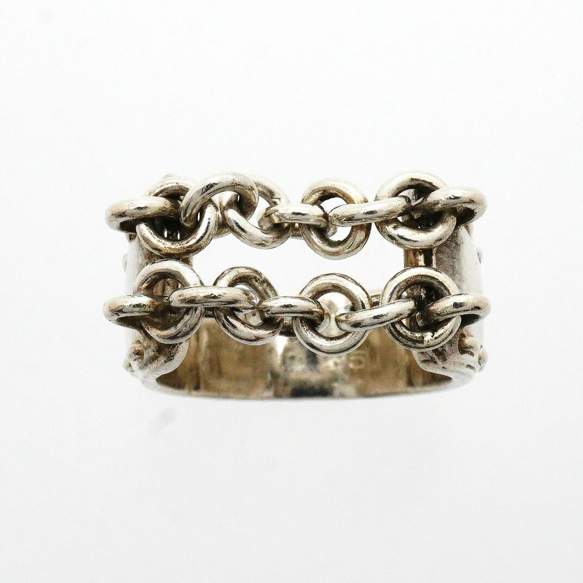 Hermes Silver 925 Band Ring (Pre-Owned)