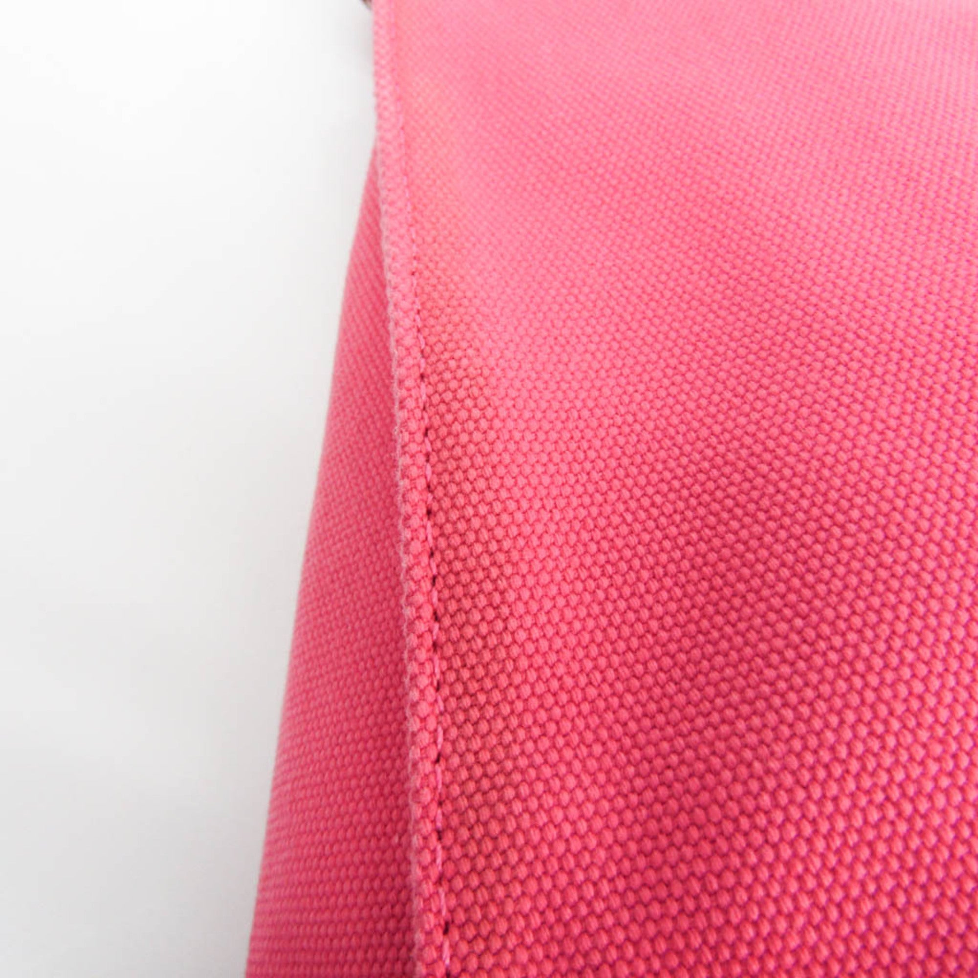 Ralph Lauren Ricky Brown Pink Leather Canvas Handbag Shoulder Bag (Pre-Owned)