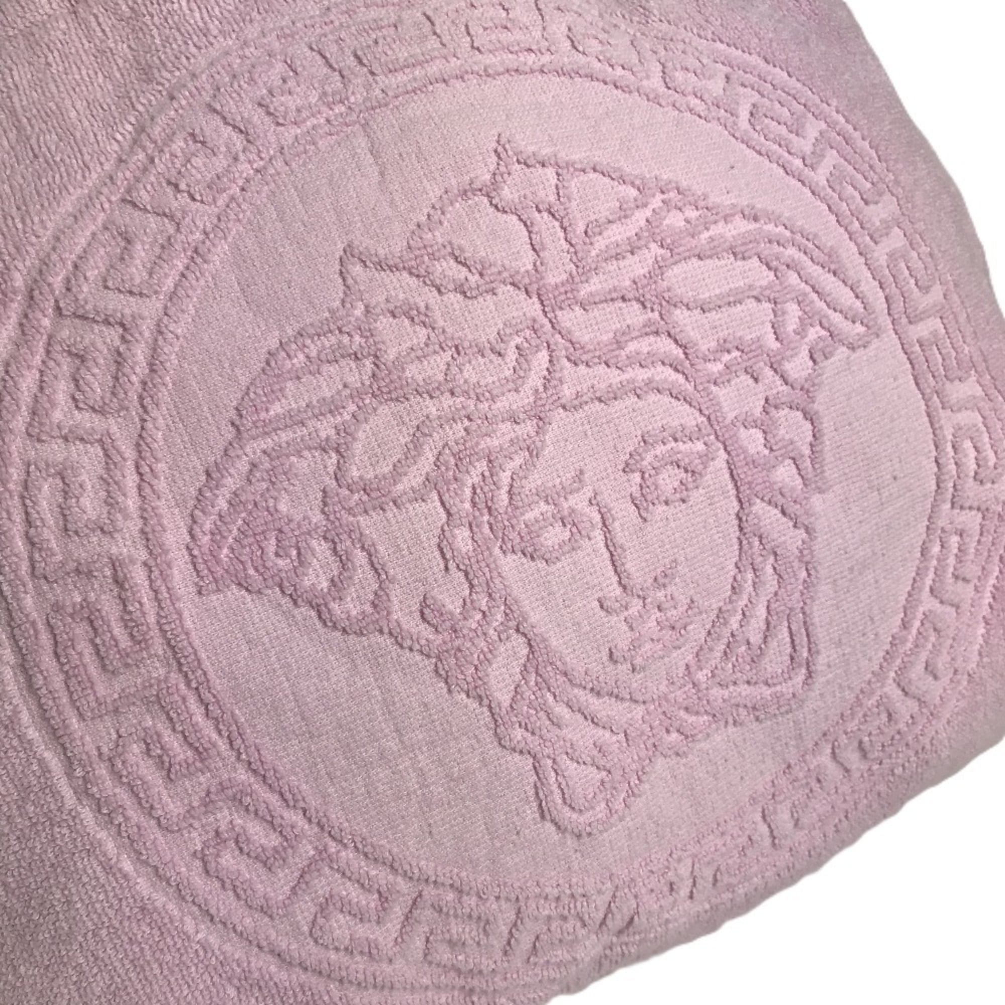 Versace Pink Cotton Boston Bag Shoulder Bag Tote Bag (Pre-Owned)