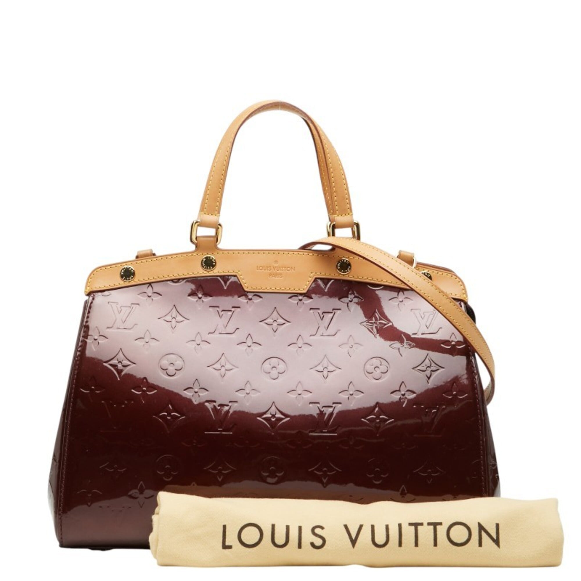 Louis Vuitton Rouge Fauviste Patent Leather Handbag Shoulder Bag (Pre-Owned)
