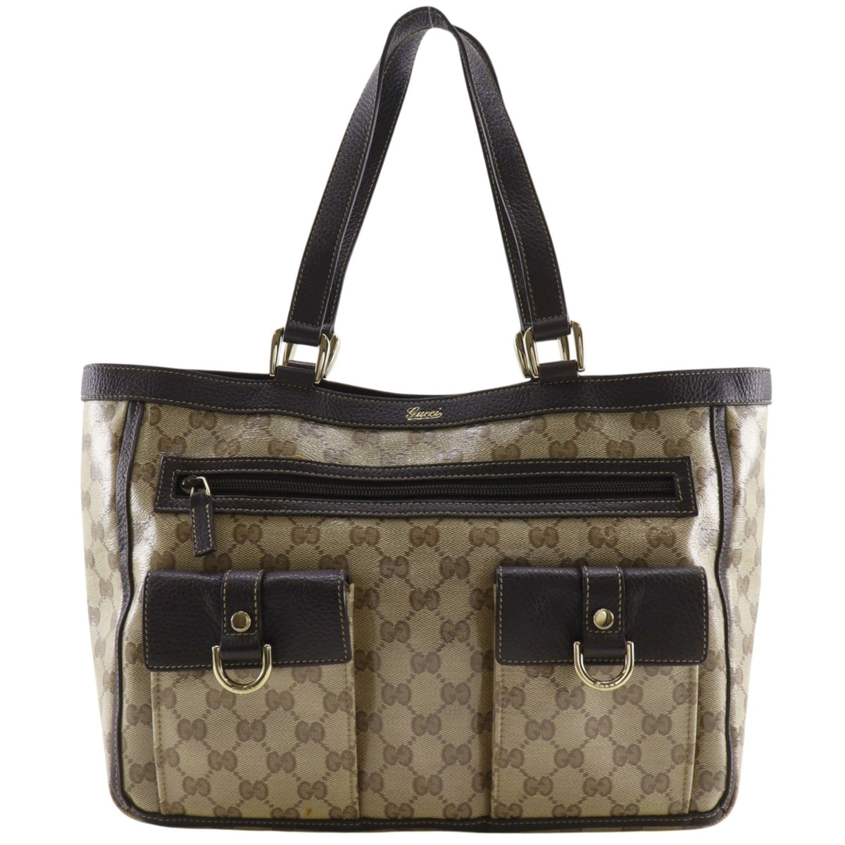 Gucci Brown Gg Crystal Tote Bag (Pre-Owned)