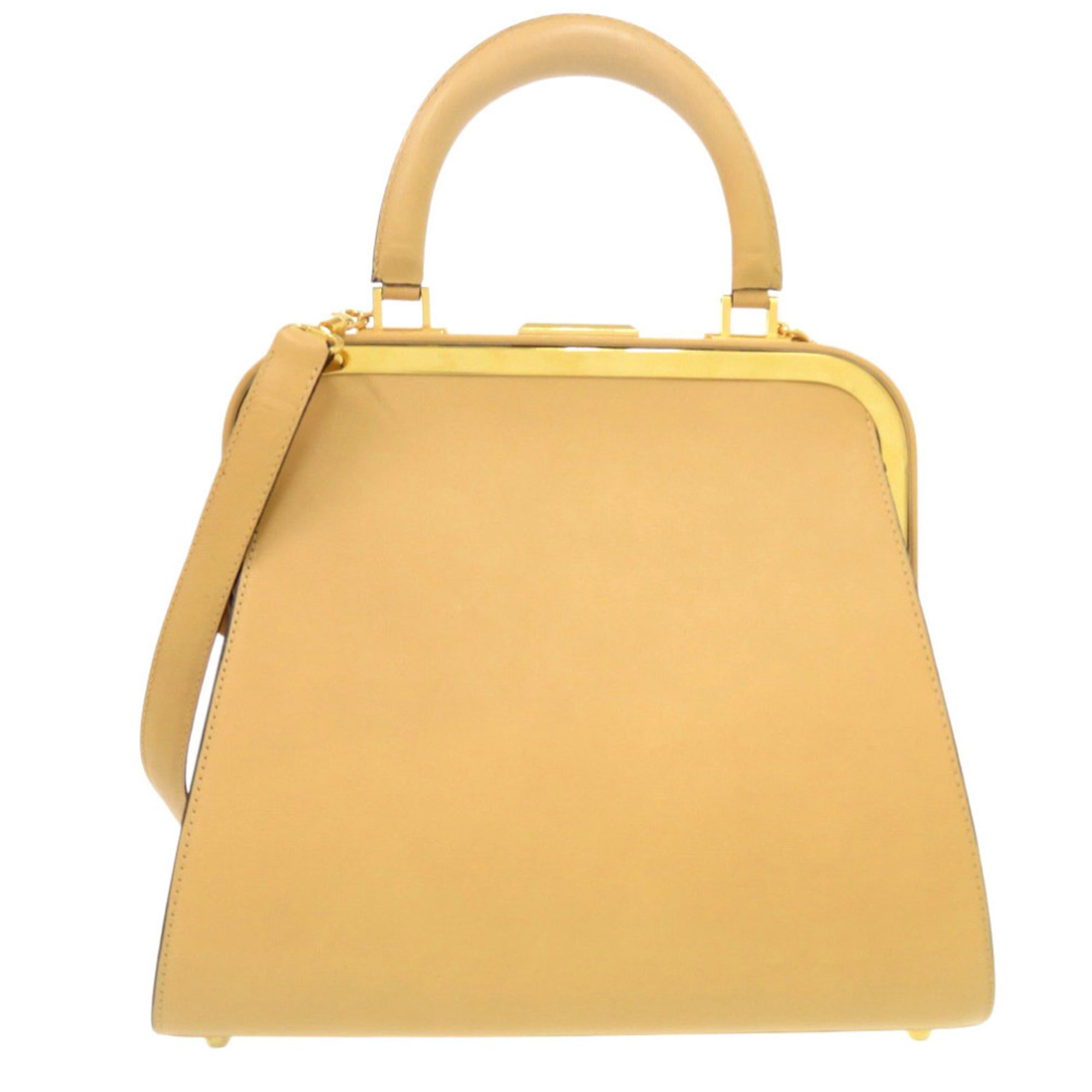 Christian Dior Beige Leather Shoulder Bag (Pre-Owned)