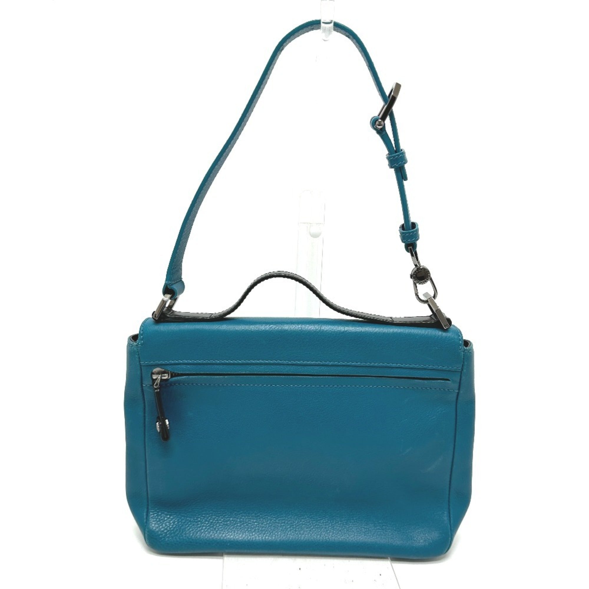 Bvlgari Blue Turquoise Leather Handbag (Pre-Owned)