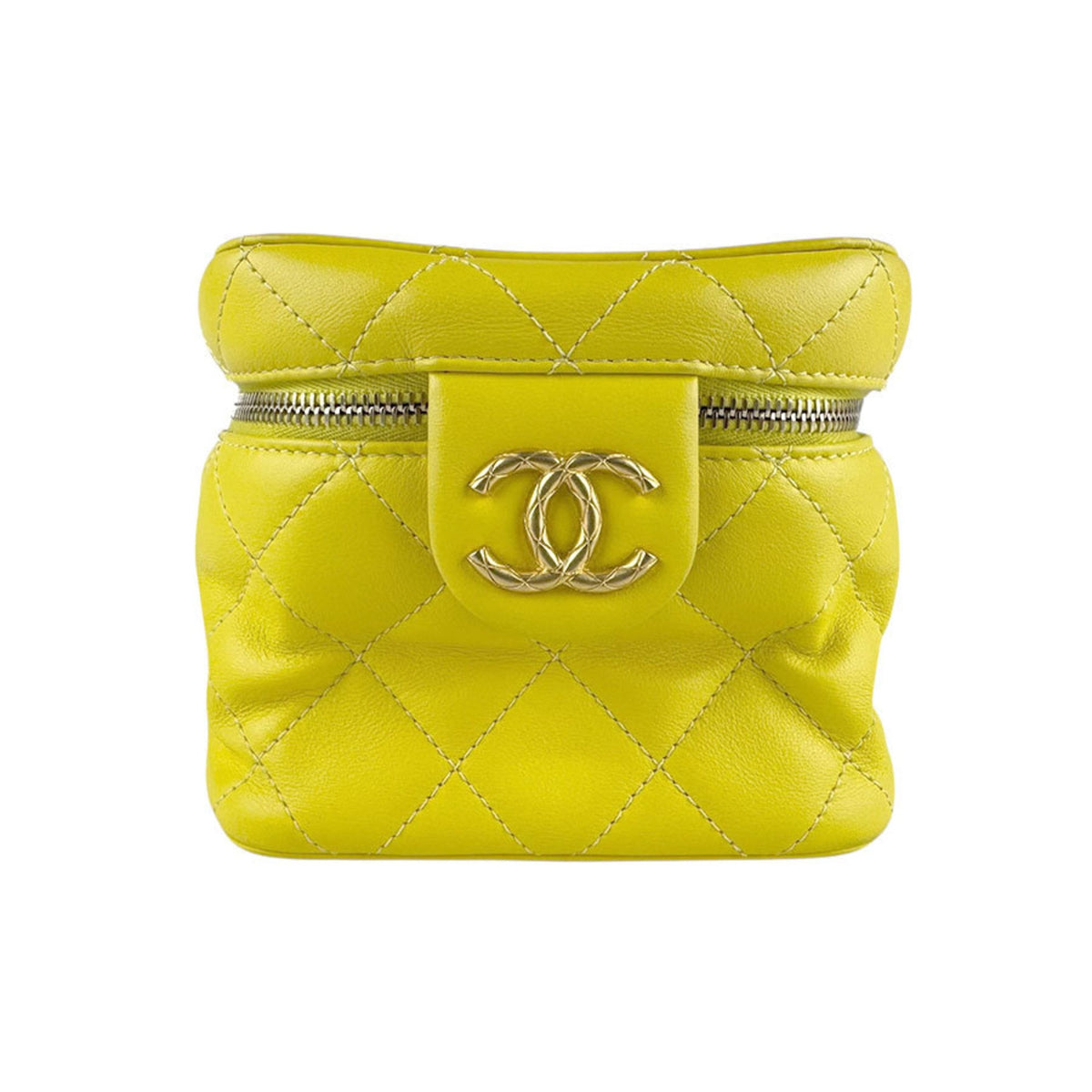Chanel Yellow Leather Shoulder Bag (Pre-Owned)