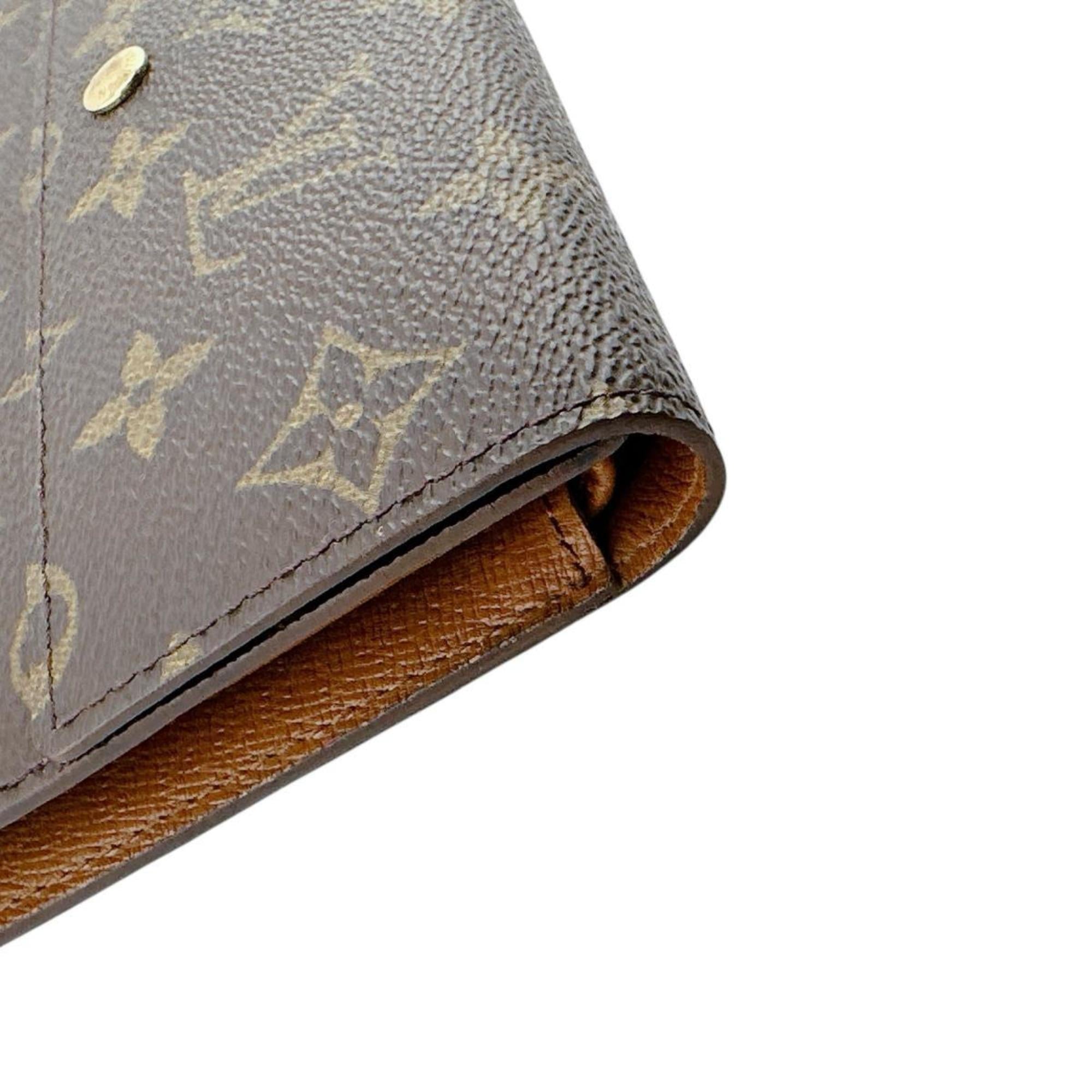 Louis Vuitton Brown Monogram Long Wallet (Tri-Fold) (Pre-Owned)