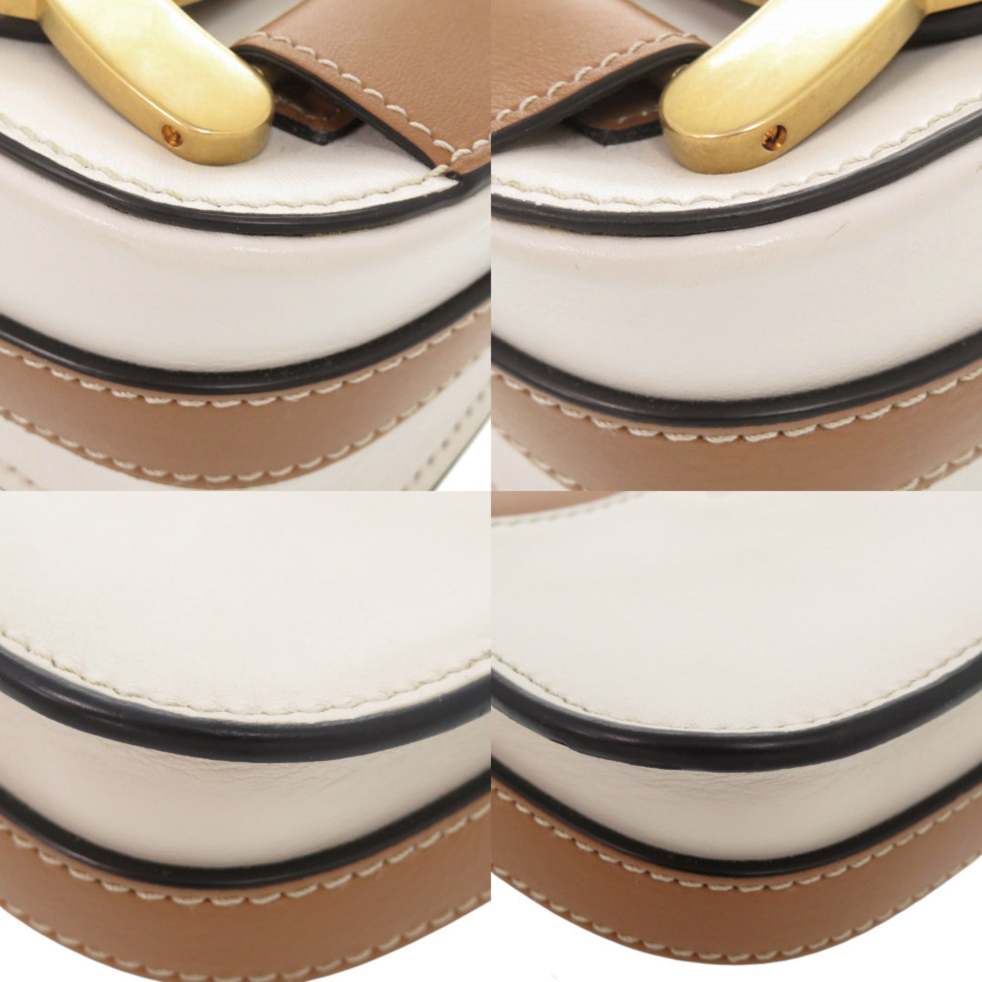 Tod's Brown White Leather Shoulder Bag (Pre-Owned)
