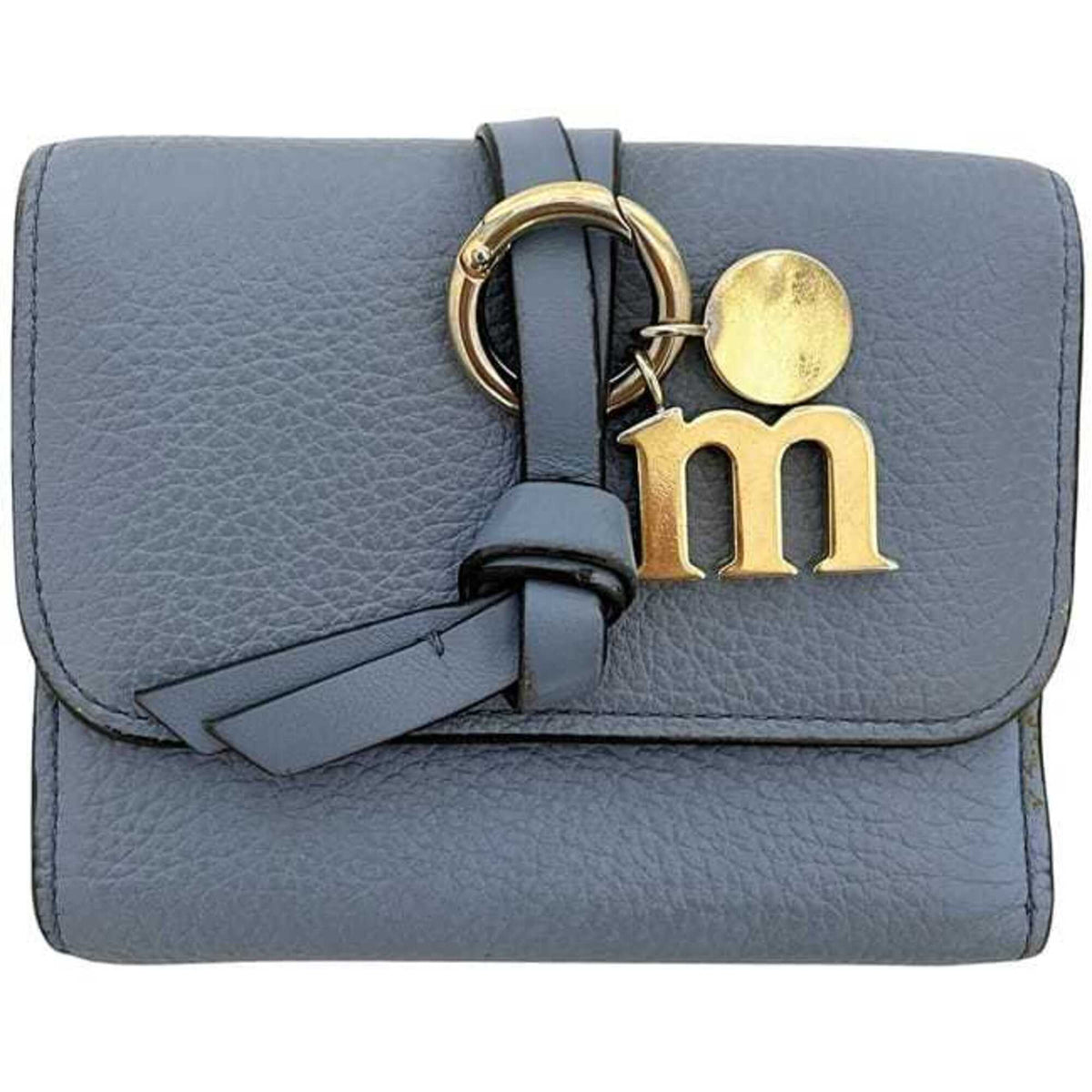 Chloé Blue Light Blue Leather Wallet (Tri-Fold) (Pre-Owned)